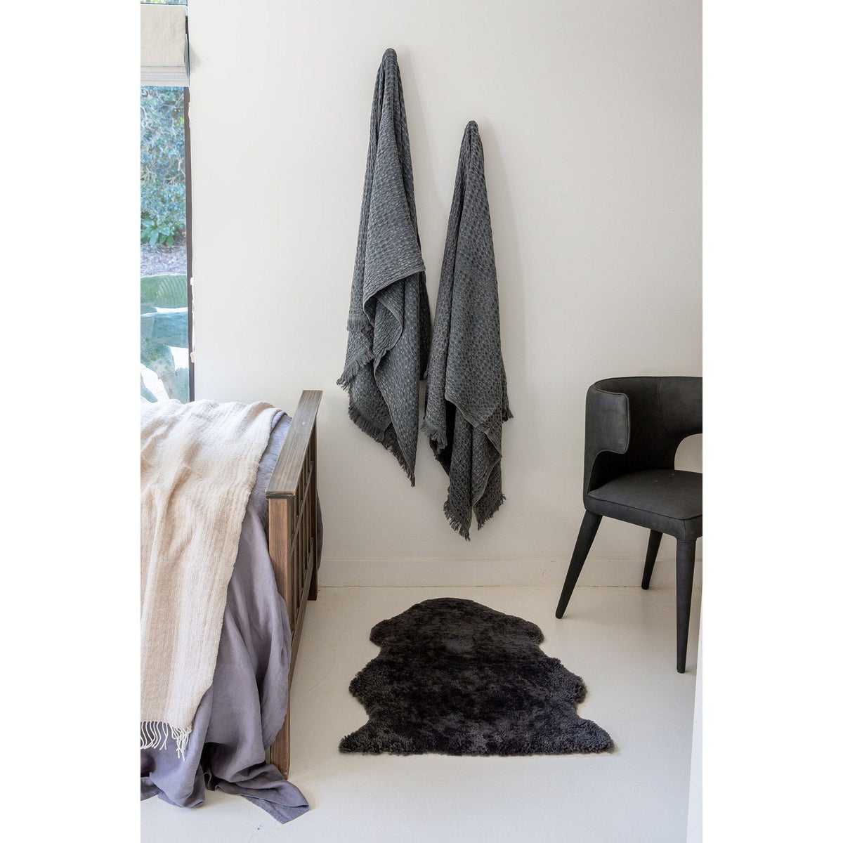 Rug SW 3SC Curly Single Sheepskin Steel 2
