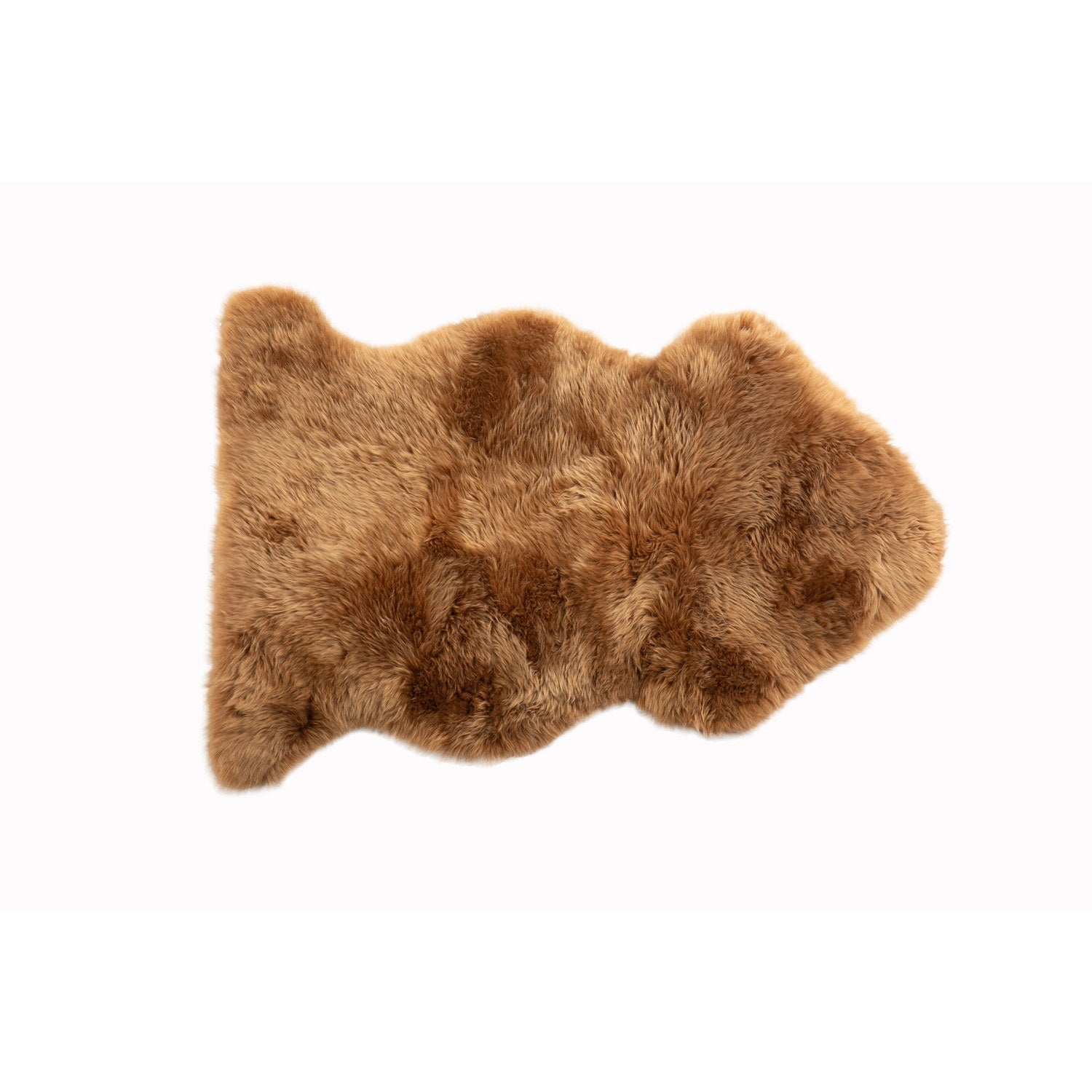 Long Wool Sheepskin Rug Single Granola #_shape=Rectangle