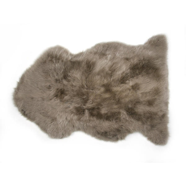 Long Wool Sheepskin Rug Single Taupe #_shape=Rectangle