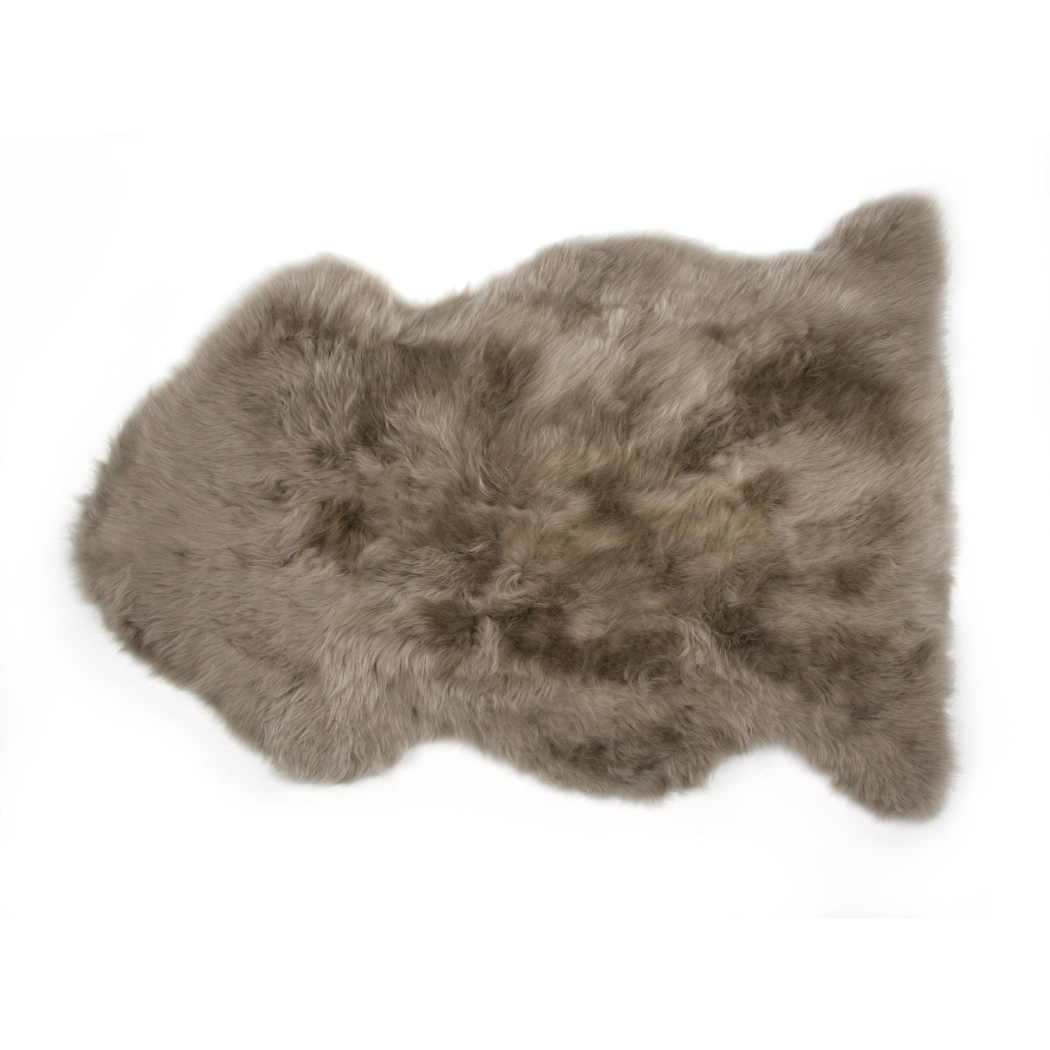 Long Wool Sheepskin Rug Single Taupe #_shape=Rectangle