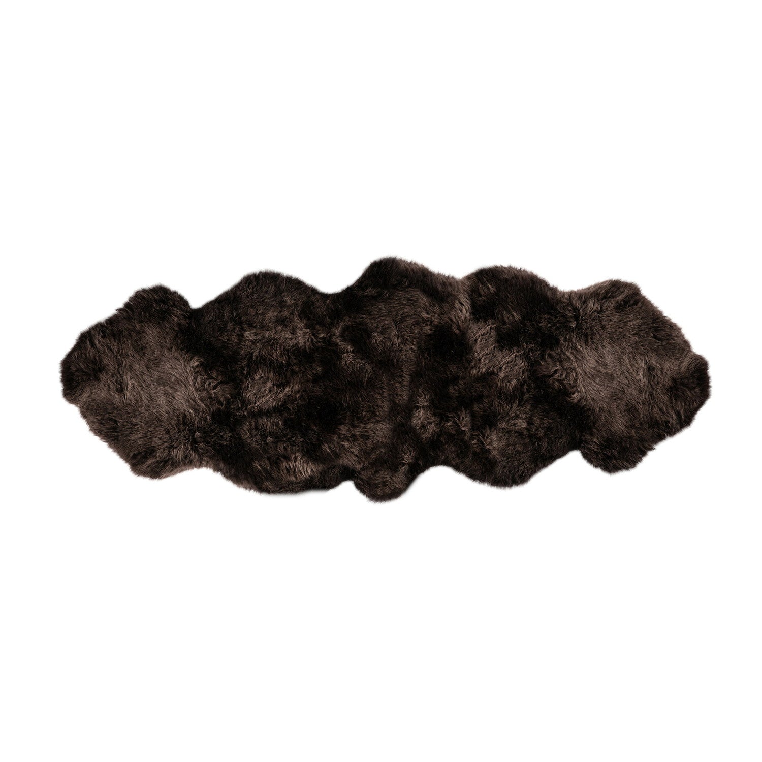 Long Wool Sheepskin Rug Double Cafecito #_shape=Rectangle