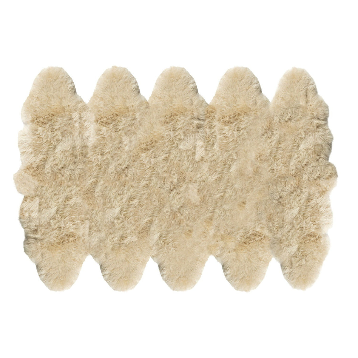Long Wool Sheepskin Rug Decto Bisque #_shape=Rectangle