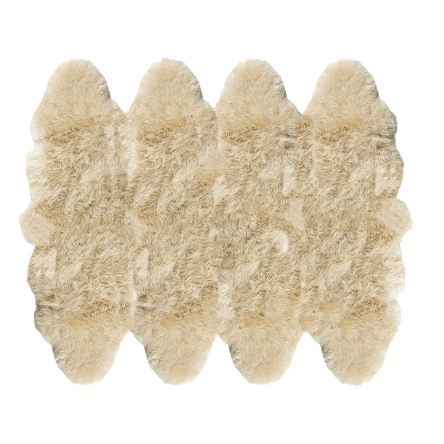 Long Wool Sheepskin Rug Octo Bisque #_shape=Rectangle