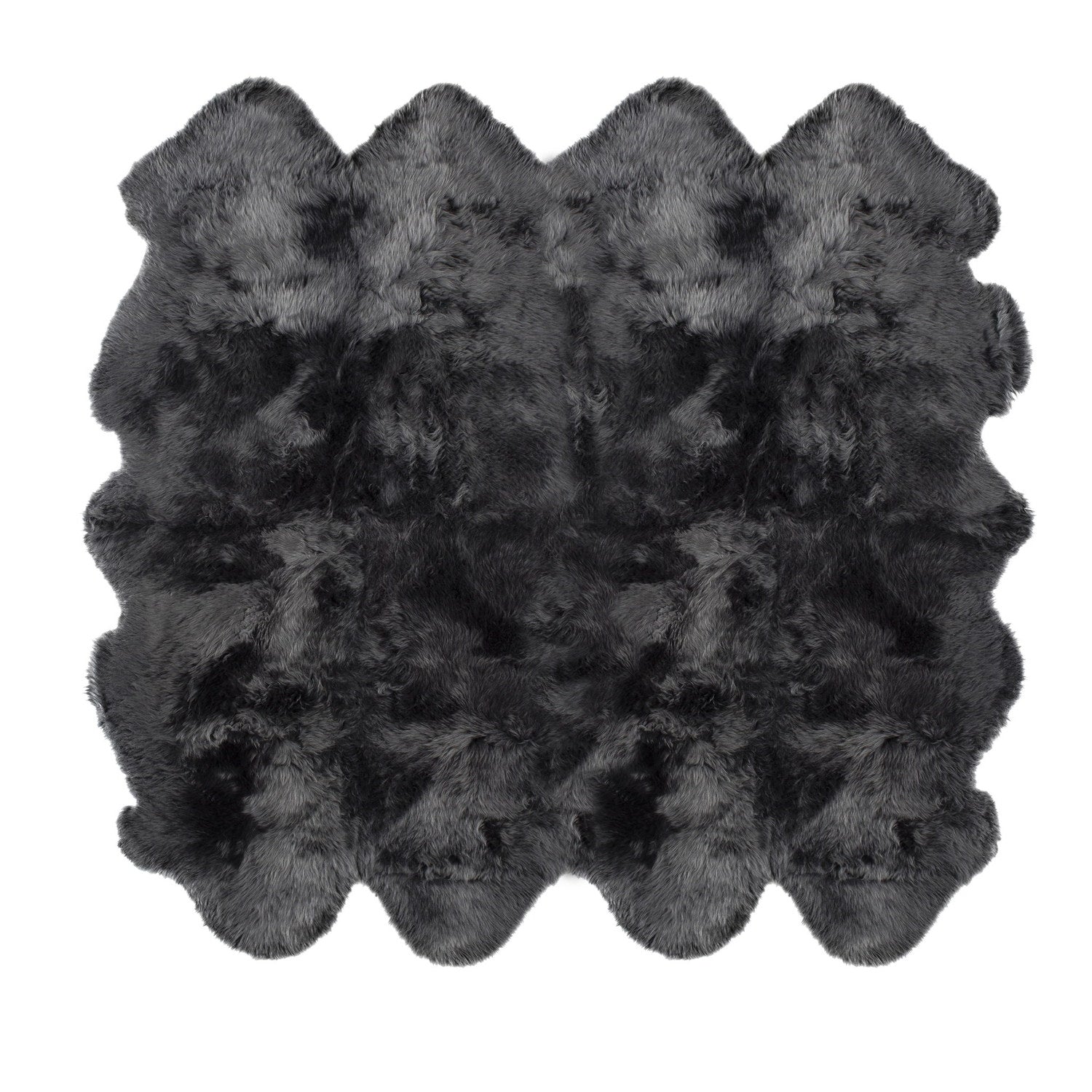 Long Wool Sheepskin Rug Octo Steel #_shape=Rectangle