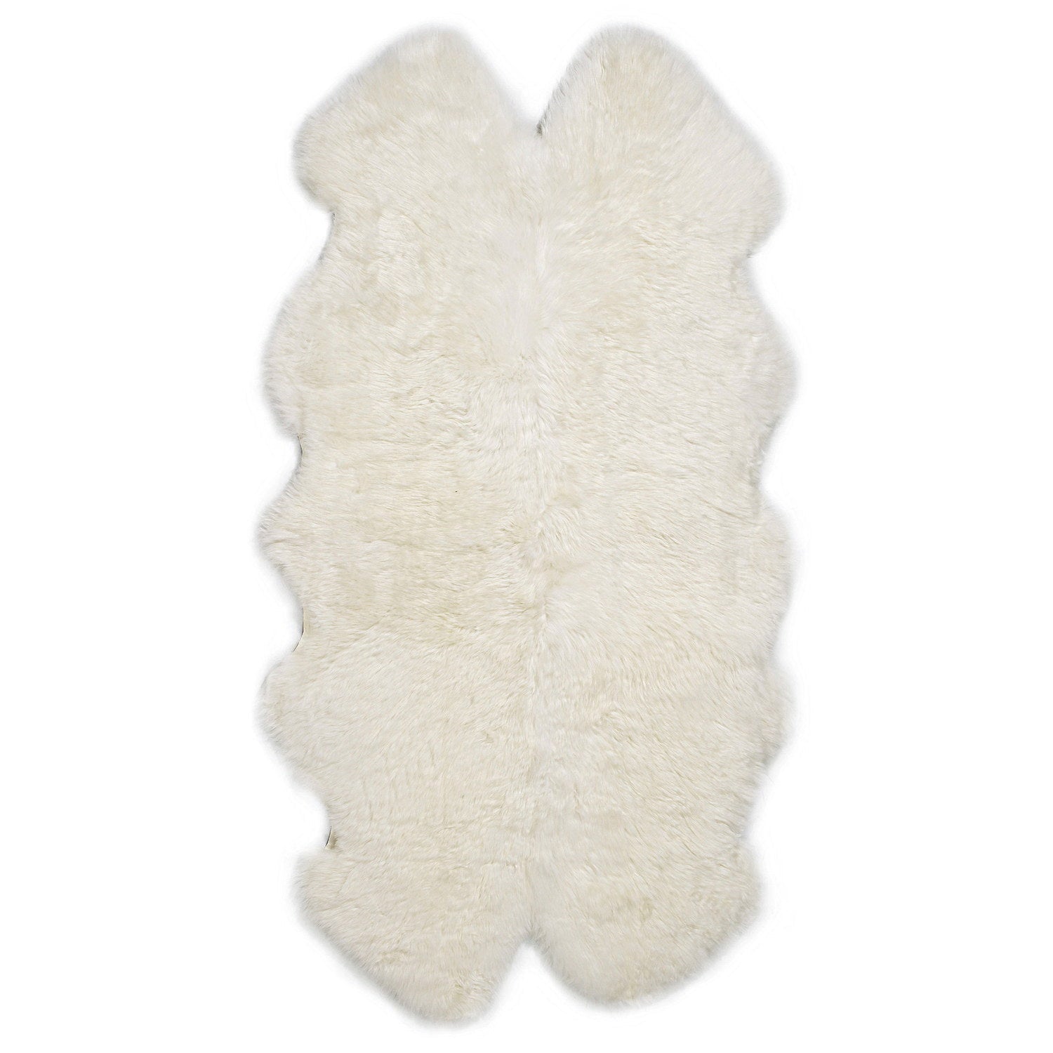 Long Wool Sheepskin Rug Quarto Ivory #_shape=Rectangle