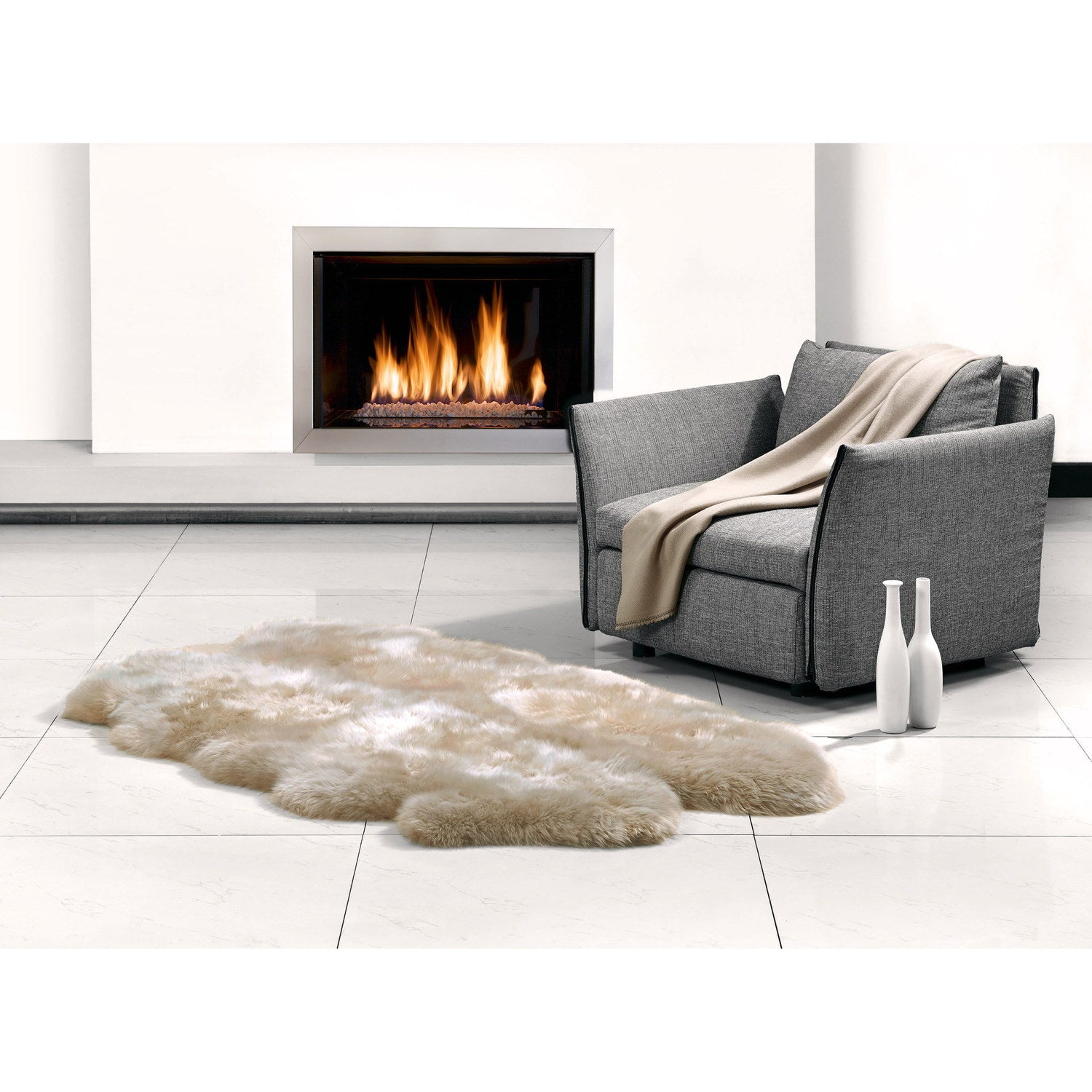 Long Wool Sheepskin Rug Quarto Nappa 2