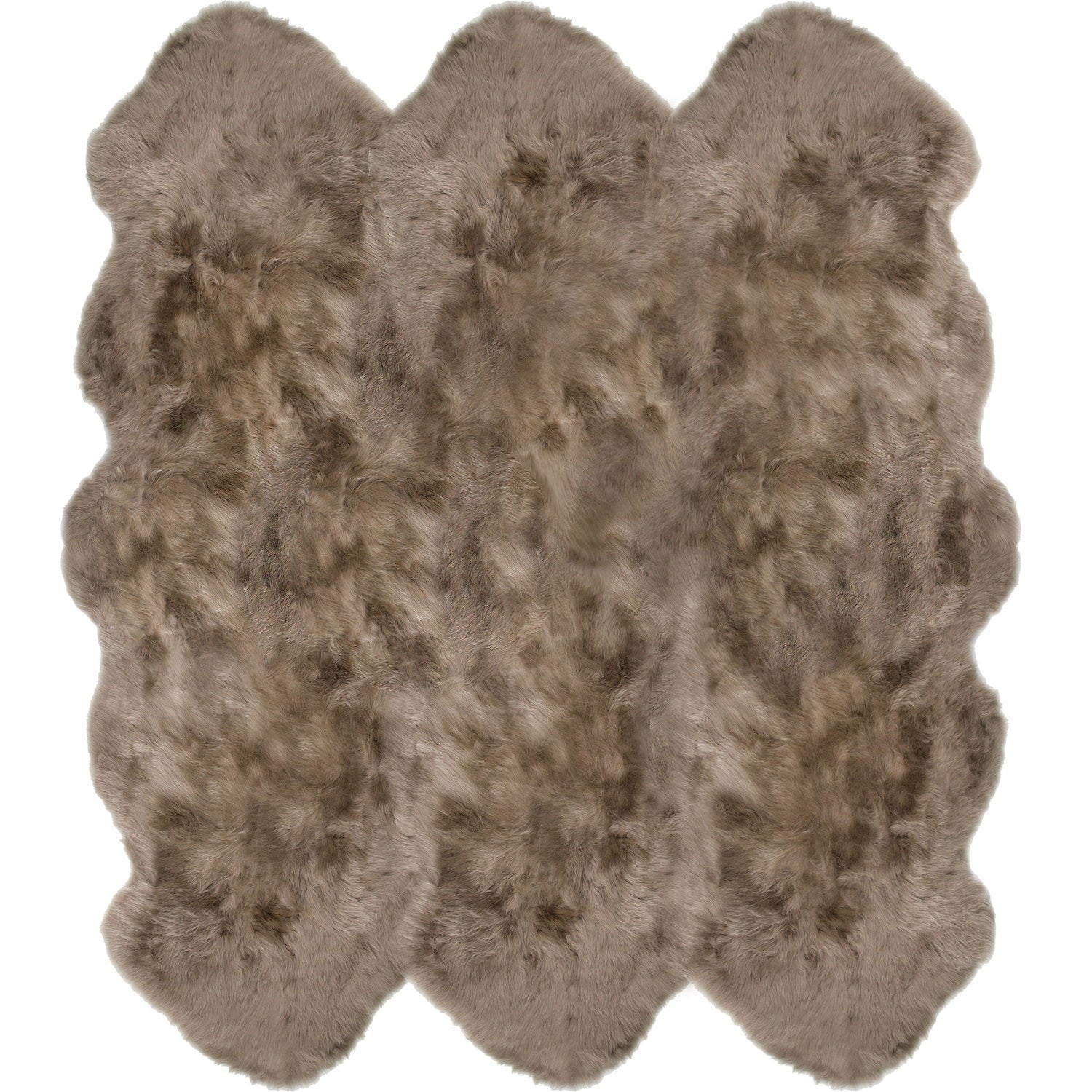 Long Wool Sheepskin Rug Sexto Taupe #_shape=Rectangle