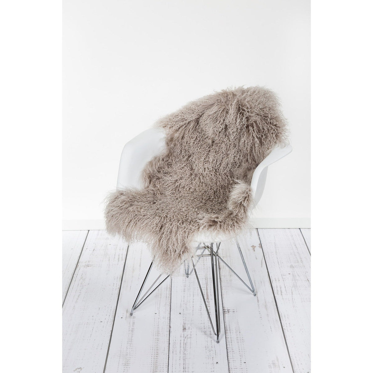 Tibetan Long Wool Sheepskin Single Pelt Birch 2