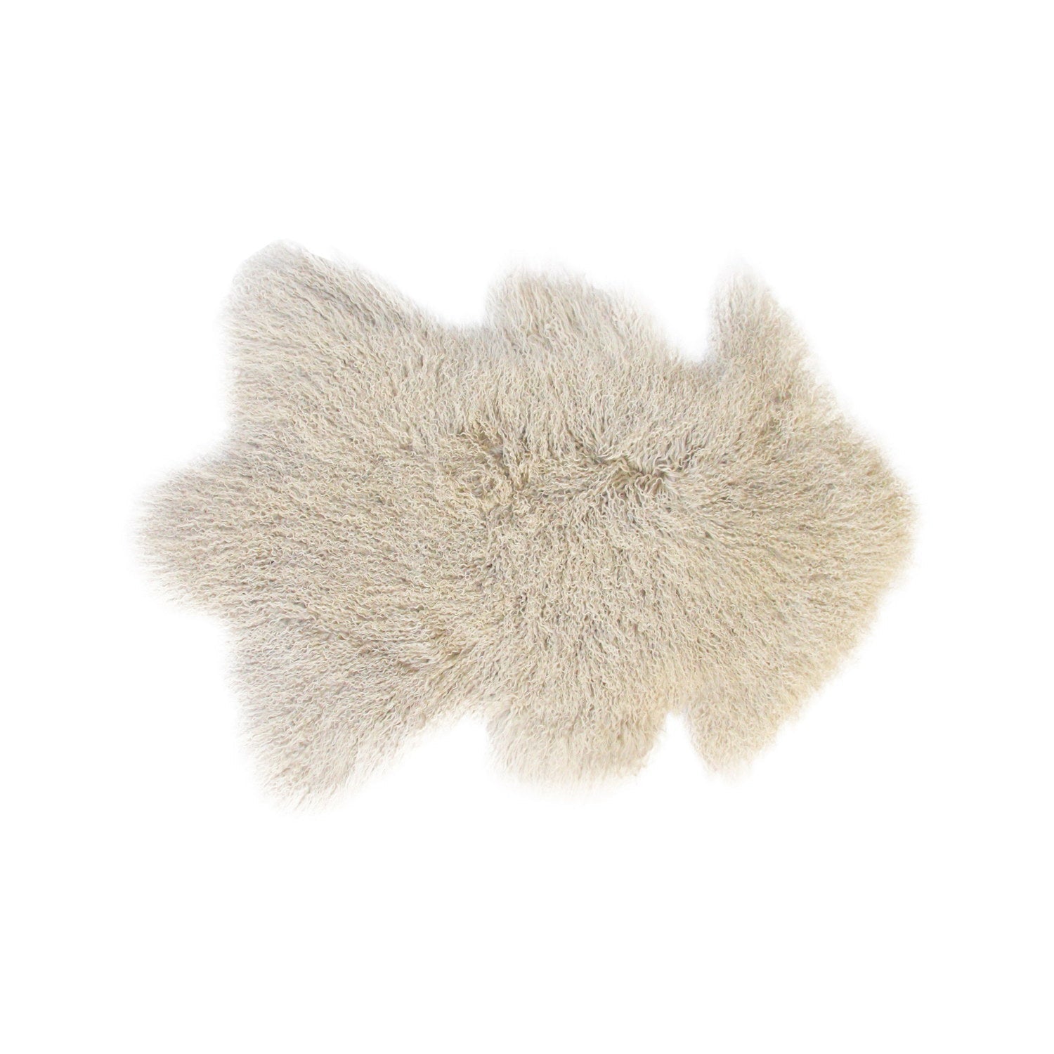 Tibetan Long Wool Sheepskin Single Pelt Birch #_shape=Rectangle