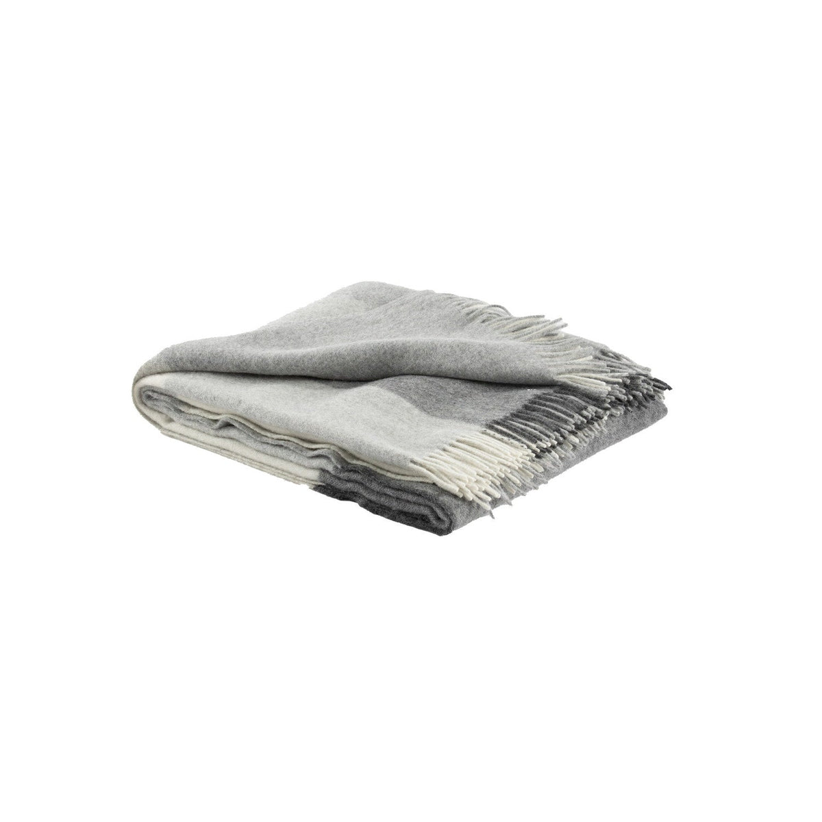 Recycled Wool And Alpaca Faroe Plaid Throw Grey #_shape=Rectangle