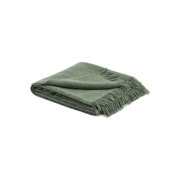 Recycled Wool And Alpaca Sandoy Throw Light Green #_shape=Rectangle