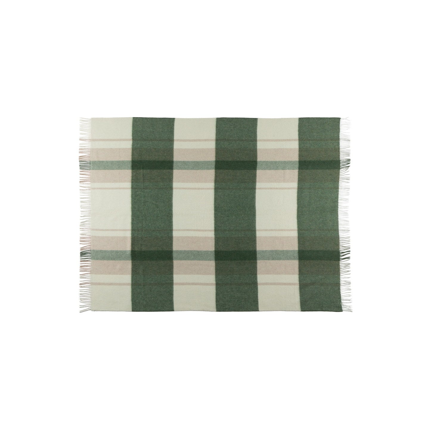 Recycled Wool And Alpaca Tofrir And Throw Green 2