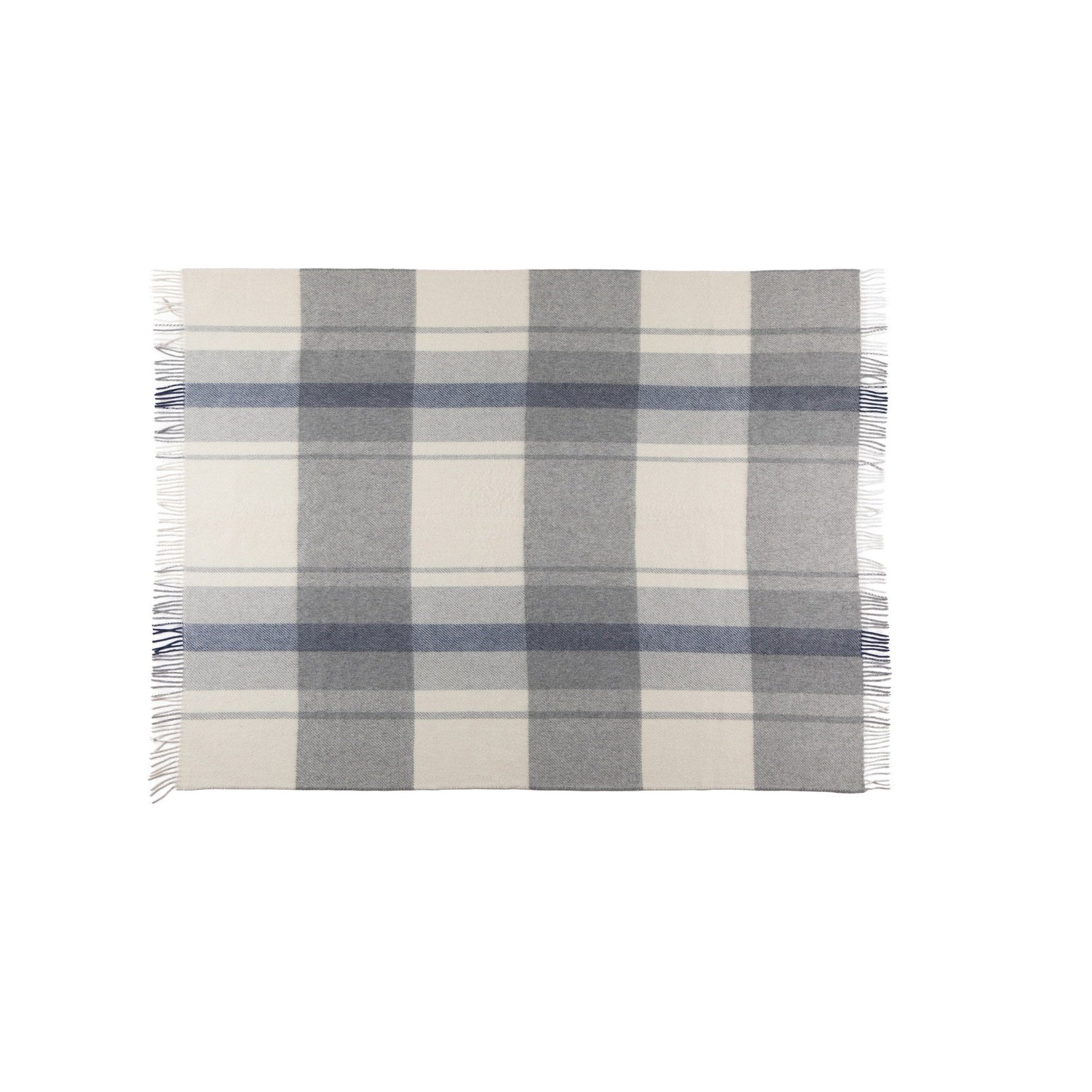 Recycled Wool And Alpaca Tofrir And Throw Blue 2