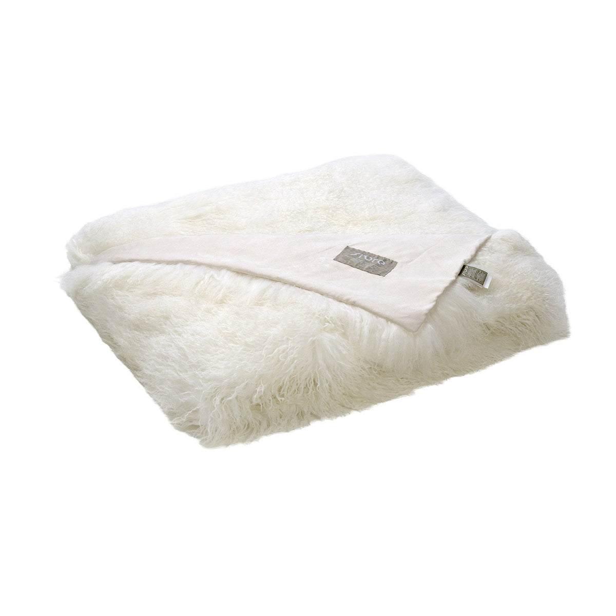 Tibetan Lamb Throw Tibetan Lambskin Ivory #_shape=Rectangle