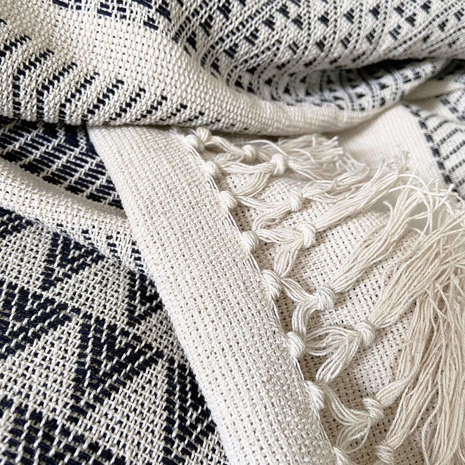 Cotton Arapahoe Throw 94x106" White 2