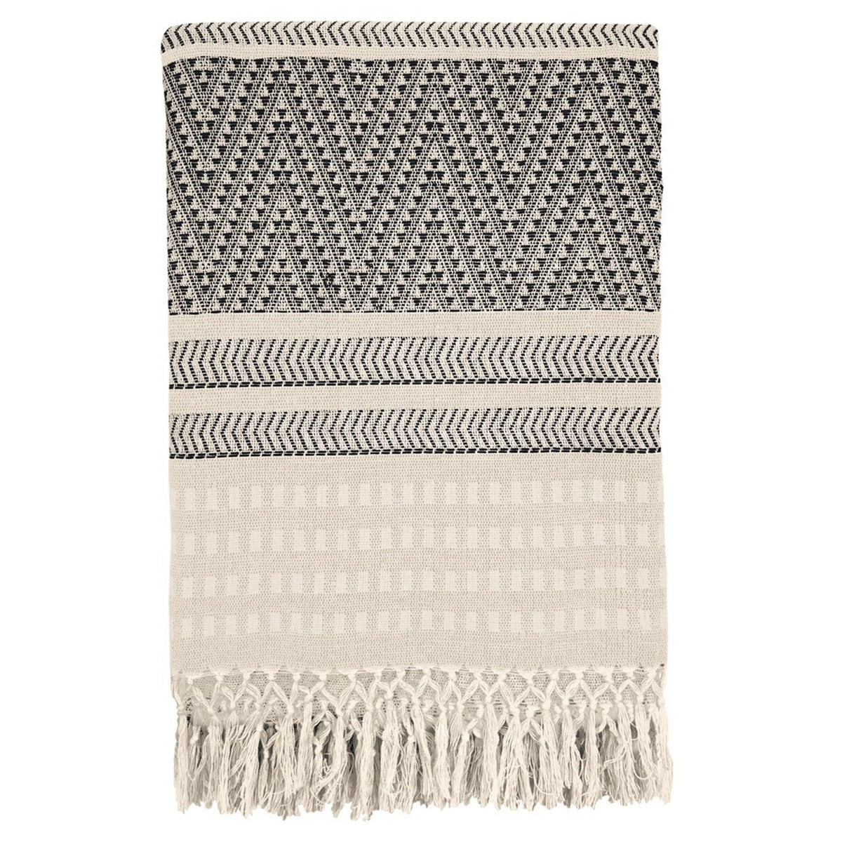 Cotton Arapahoe Throw 94x106" White #_shape=Rectangle