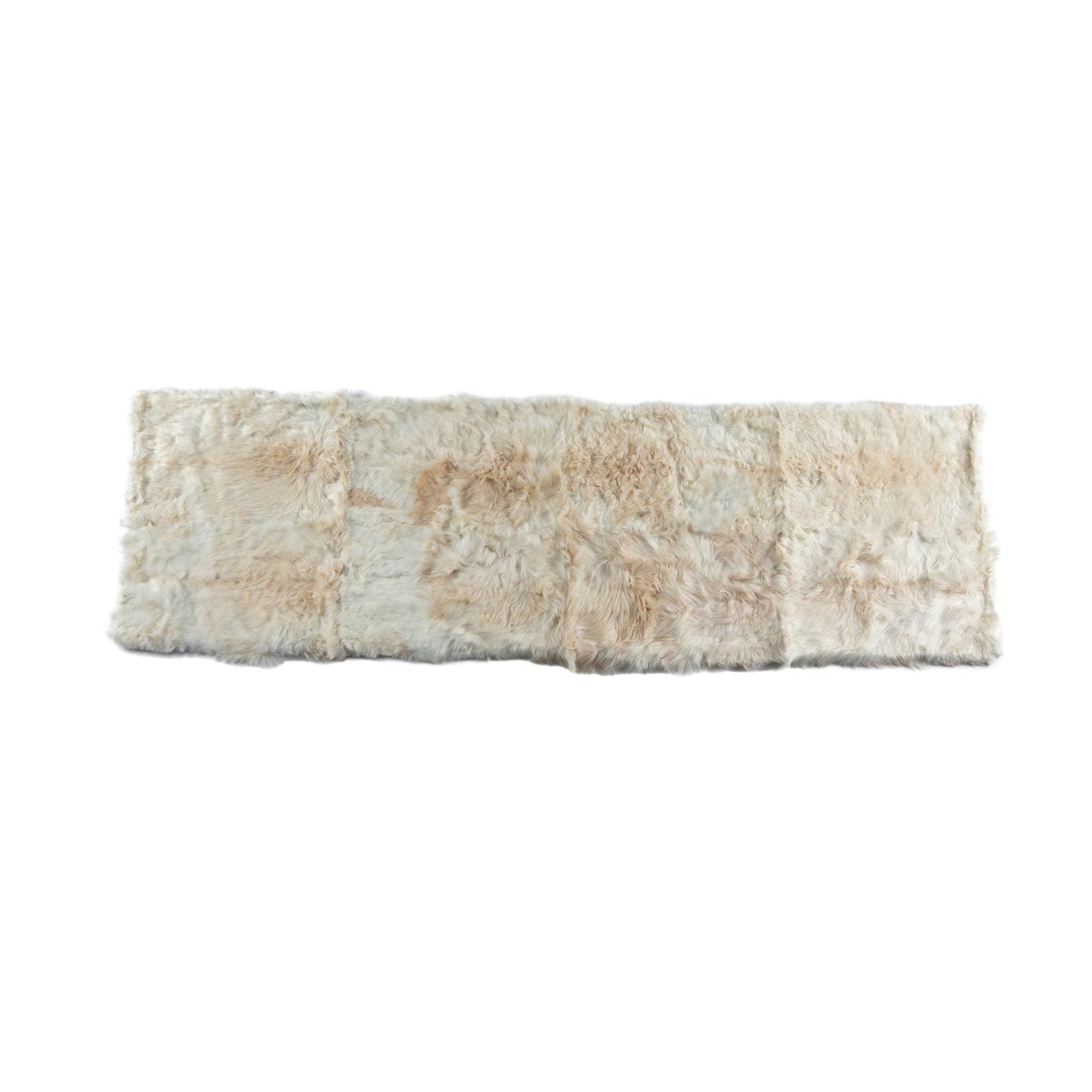 Queen Size Alpaca Bed Scarf White 2