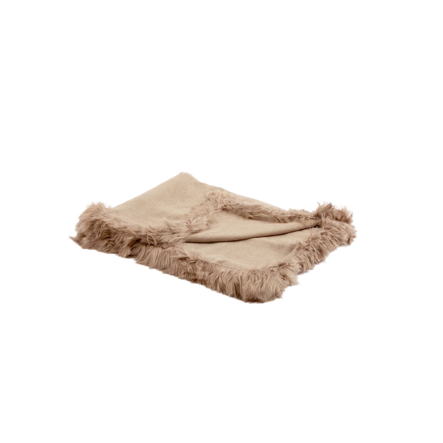 Baby Alpaca Woven Throw W/ Alpaca Fur Trim Cortado #_shape=Rectangle