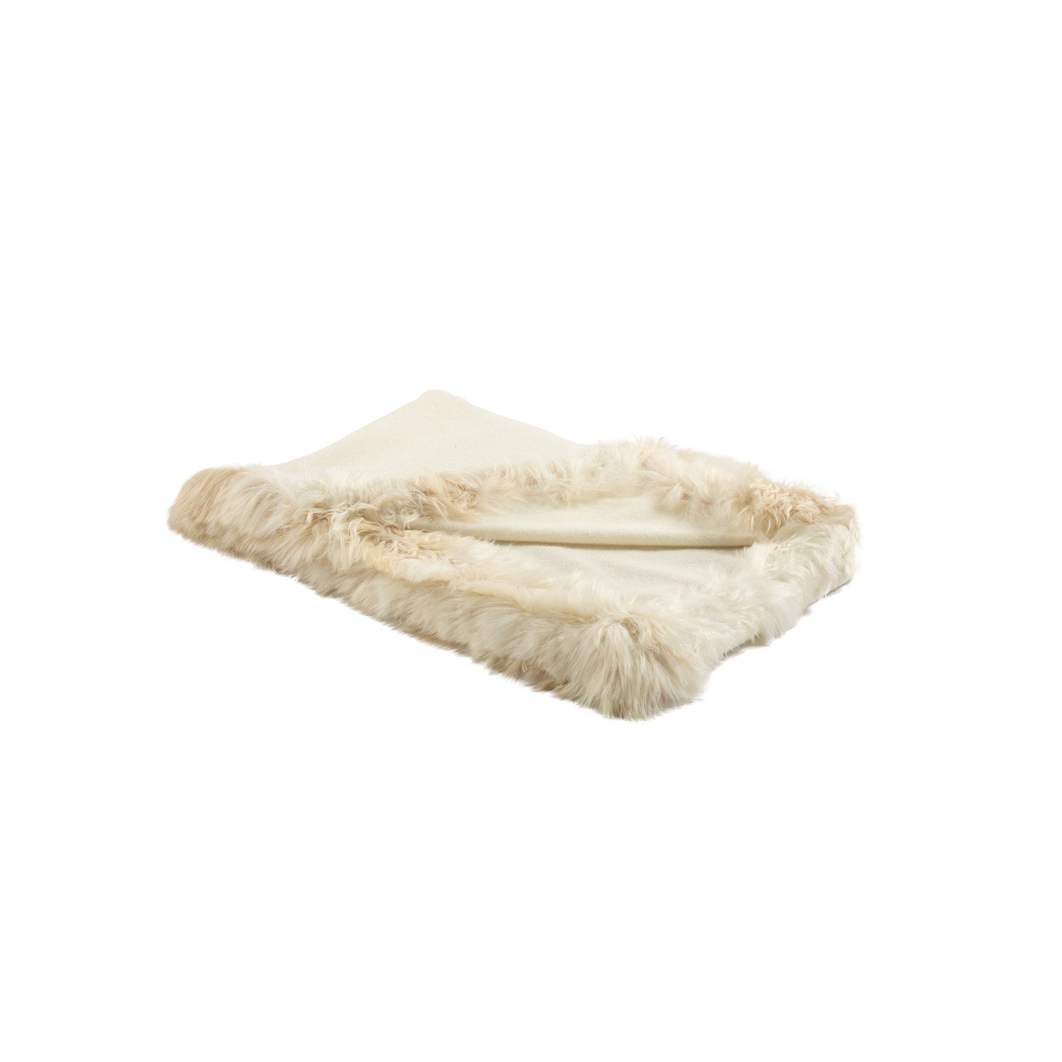 Baby Alpaca Woven Throw W/ Alpaca Fur Trim Popcorn #_shape=Rectangle