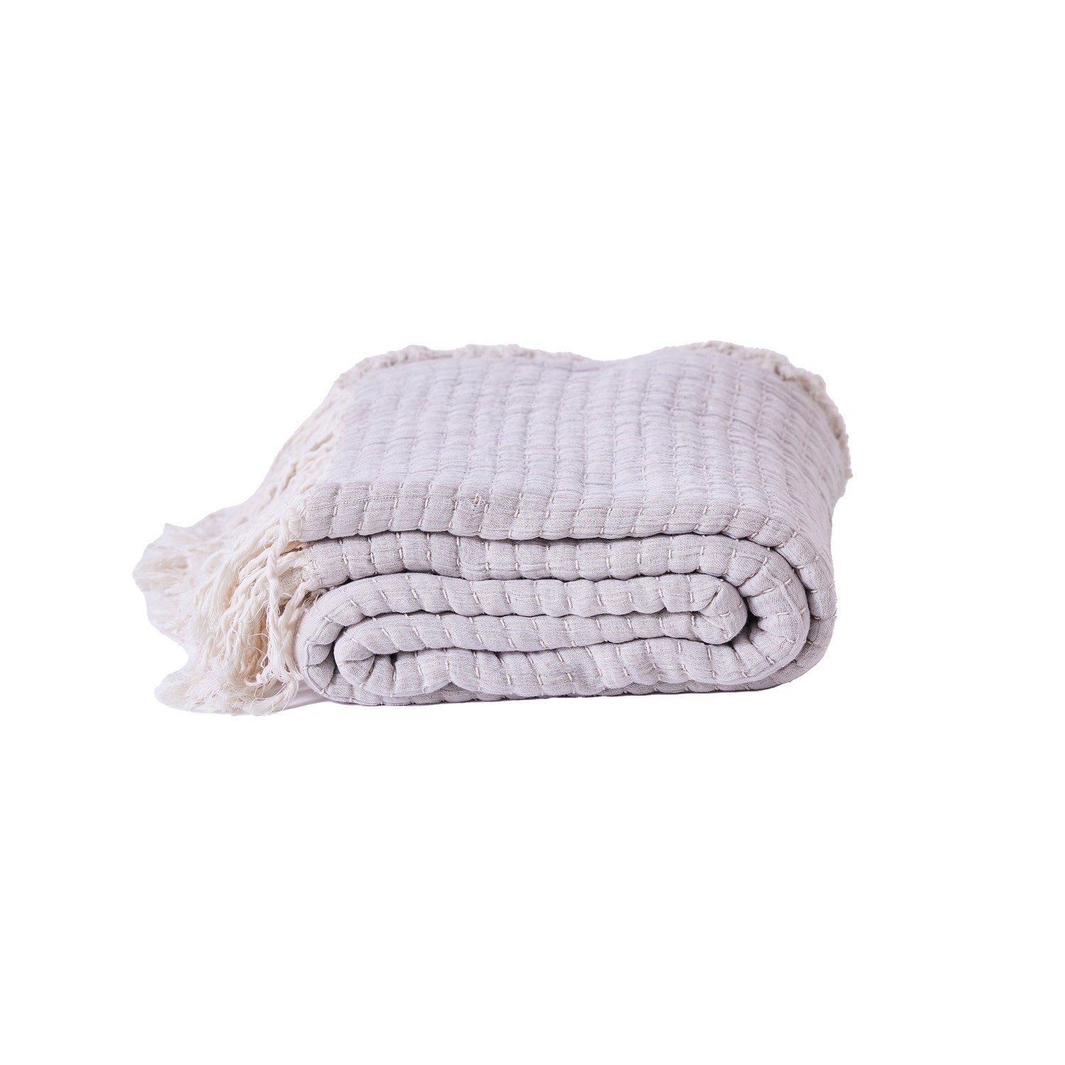 Briar Artisinal Handwoven Throw Light Grey #_shape=Rectangle