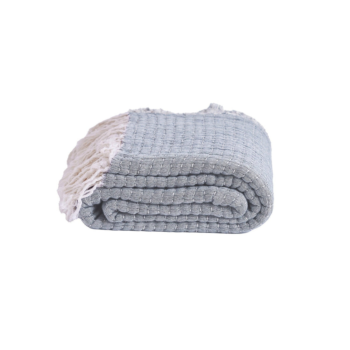 Briar Artisinal Handwoven Throw Medium Blue #_shape=Rectangle