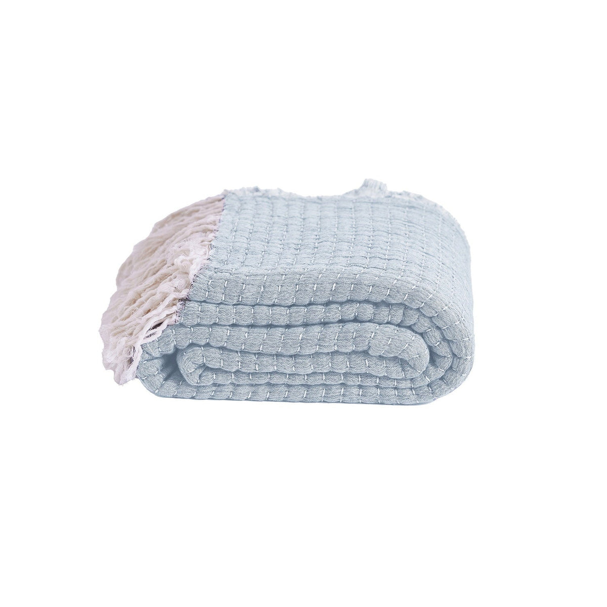 Briar Artisinal Handwoven Throw Sky Blue #_shape=Rectangle
