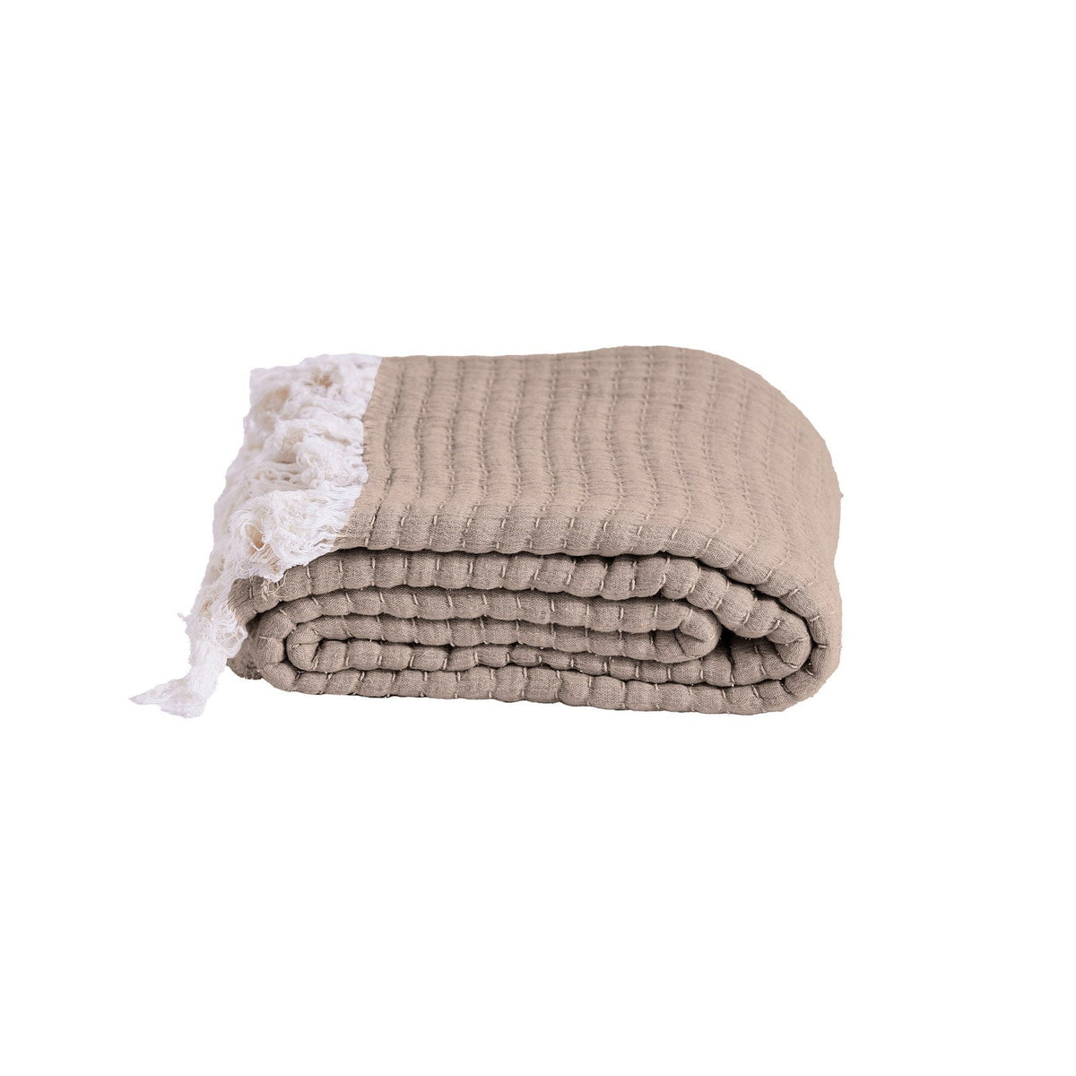 Briar Artisinal Handwoven Throw Light Brown #_shape=Rectangle