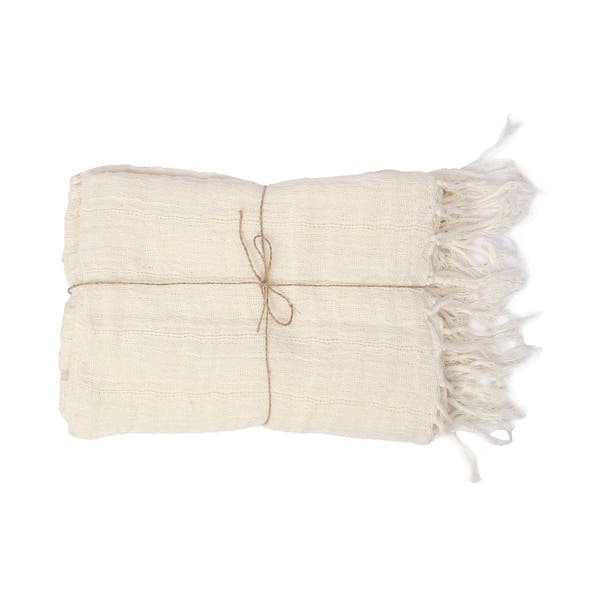 Rowan Artisinal Handwoven Throw White #_shape=Rectangle