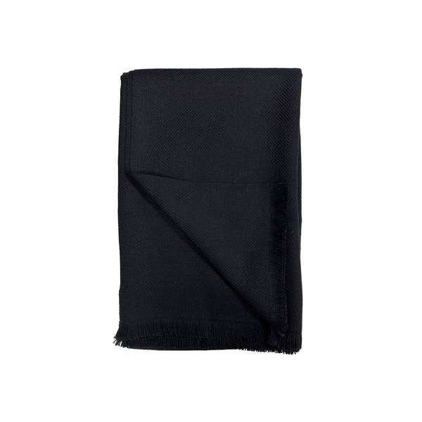 Clara Alpaca Nylon Blend Throw Black #_shape=Rectangle