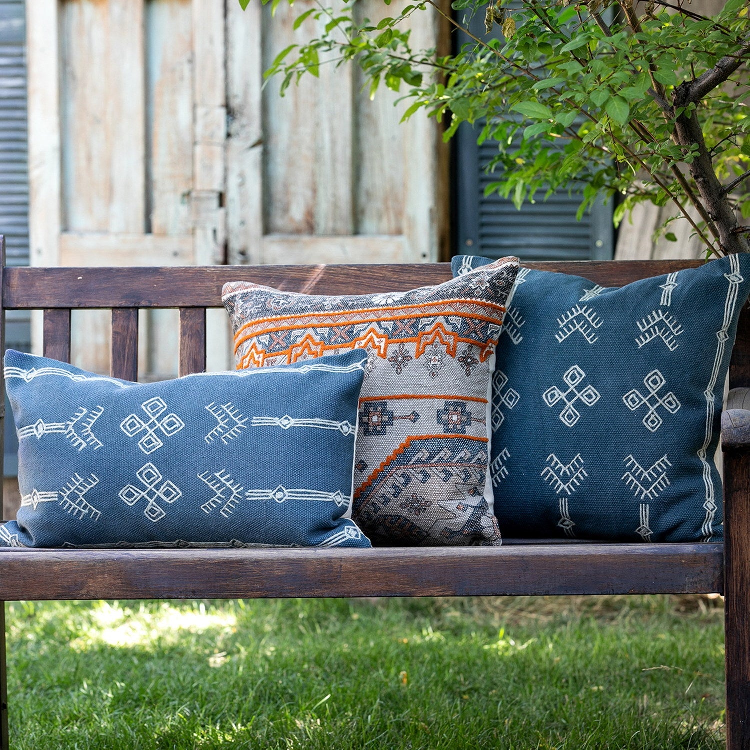 Cotton Cushion ARYA Blue 2