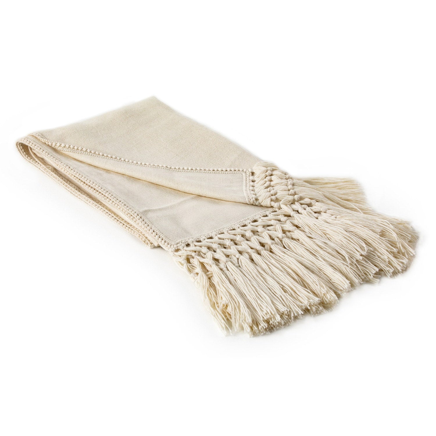 Baby Alpaca Throw COOL Ivory #_shape=Rectangle
