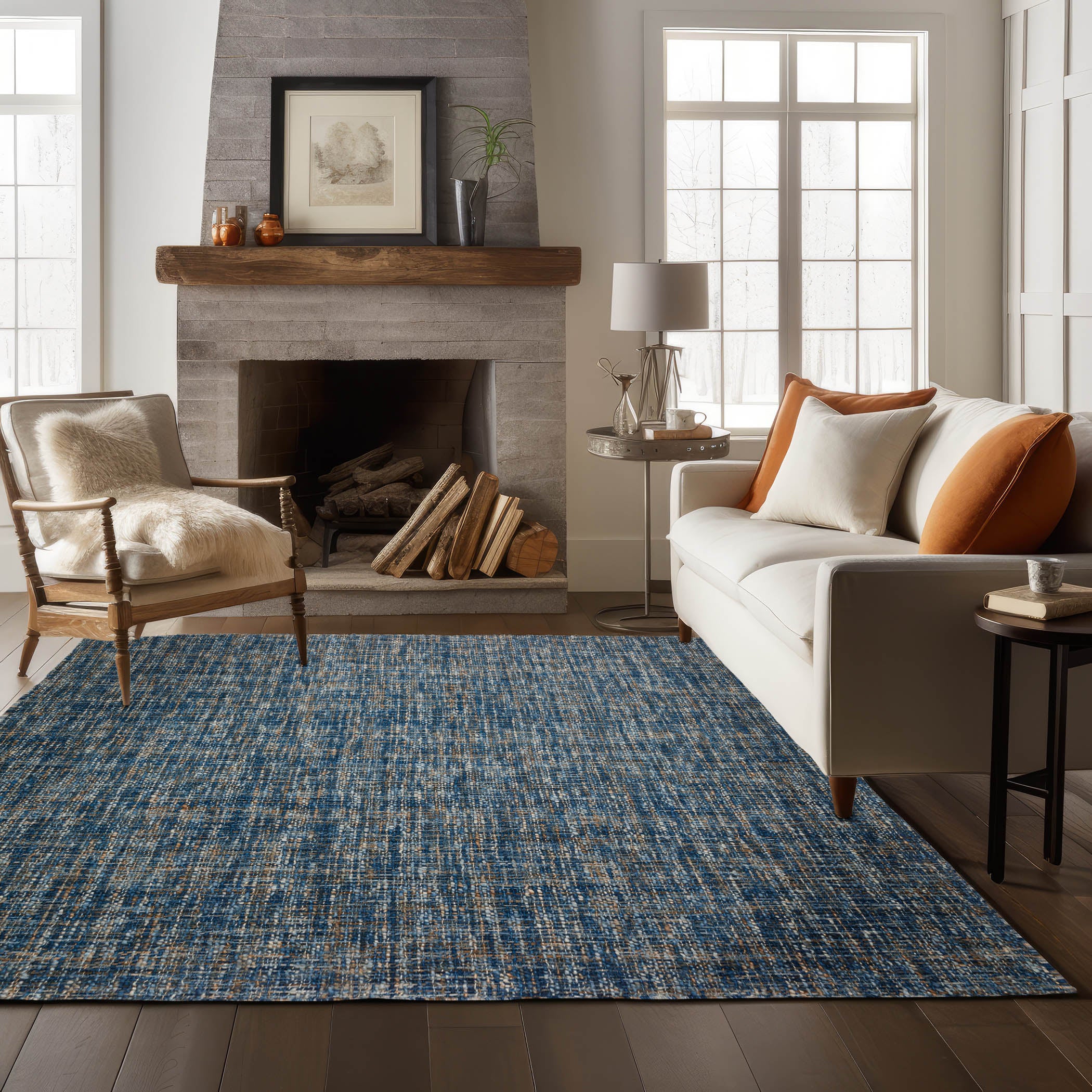 Casual AZ1 Blue Rug 3'6" x 5'6" #shape_Rectangle