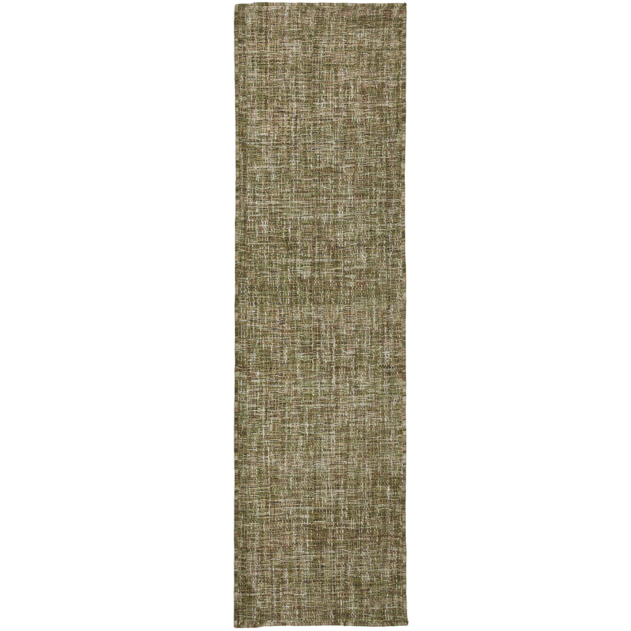 Casual AZ1 Green Wool Rug 2'3" x 7'6" #shape_Runner