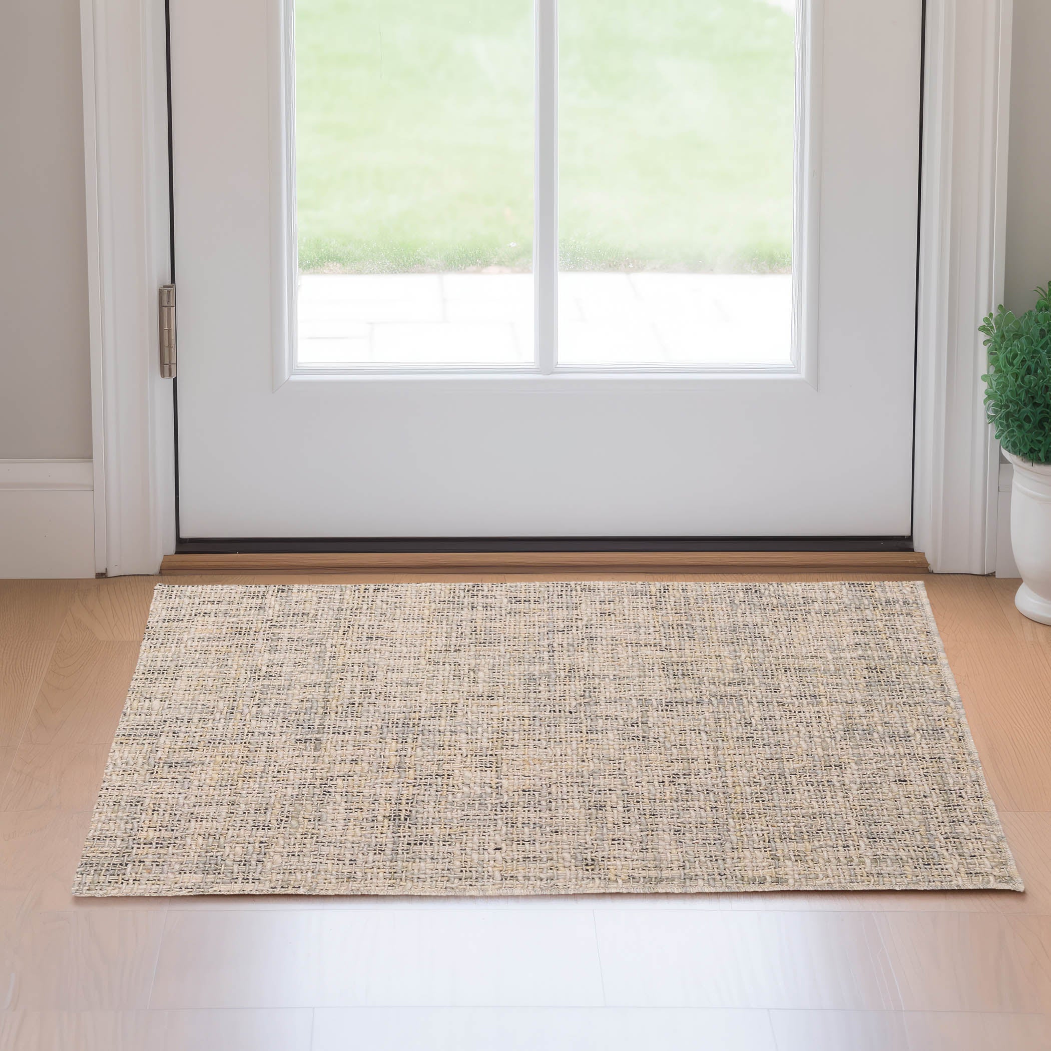 Casual AZ1 Ivory Wool Rug 2' x 3' #shape_Rectangle