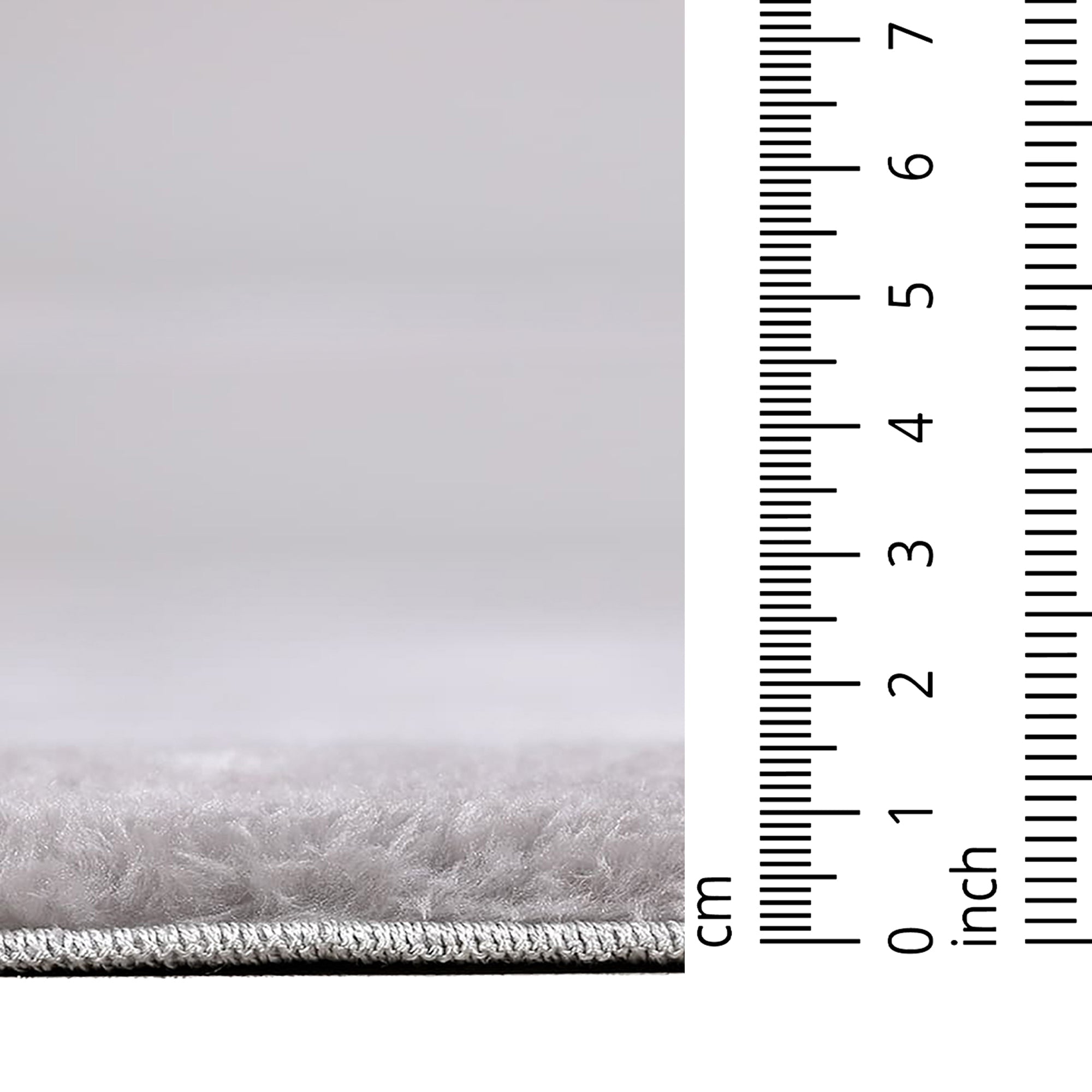 Light Grey Plush Machine Washable Area Rug