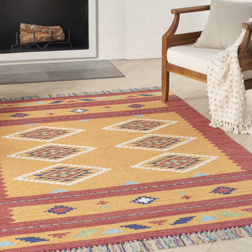 Baja BAJ02 Yellow/Red Rugs #color_yellow/red
