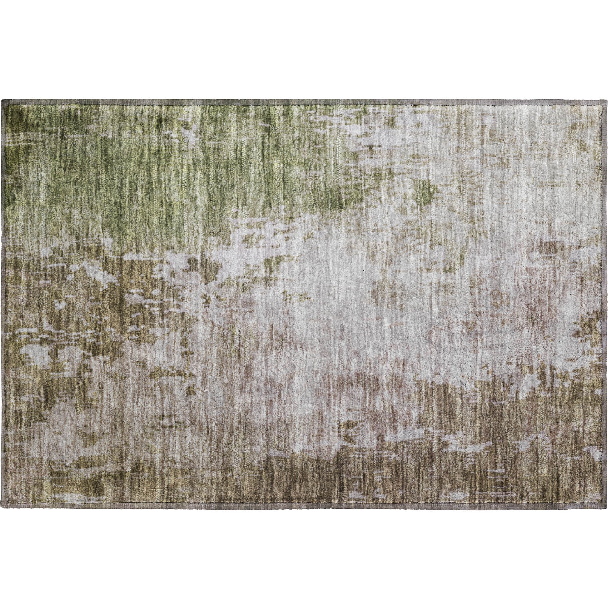 Luxury Washable Indoor/Outdoor Transitional BC3 Brown Rug 1'8" x 2'6" #shape_Rectangle