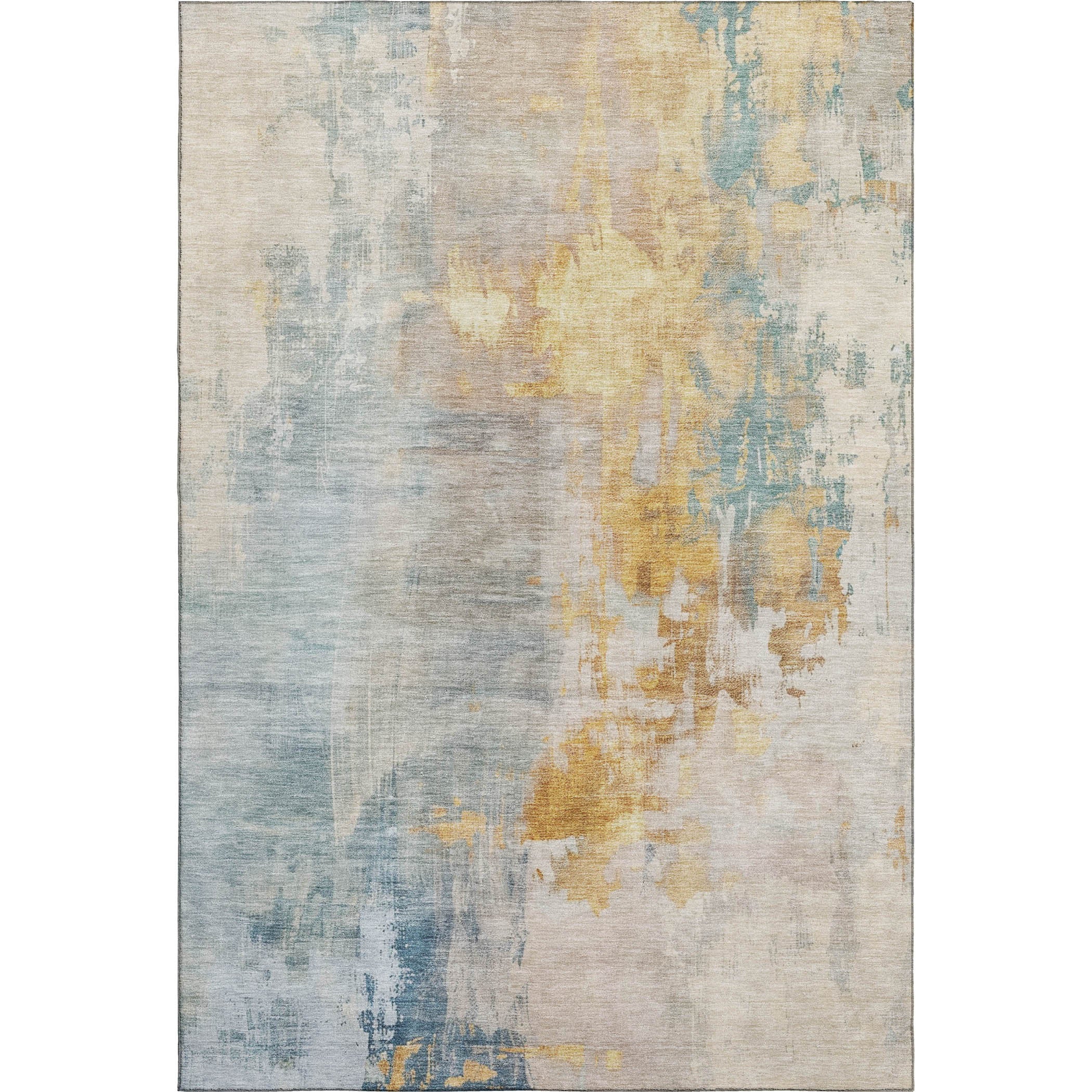 Luxury Washable Indoor/Outdoor Transitional BC4 Linen Ivory Rug 2'6" x 3'10" #shape_Rectangle