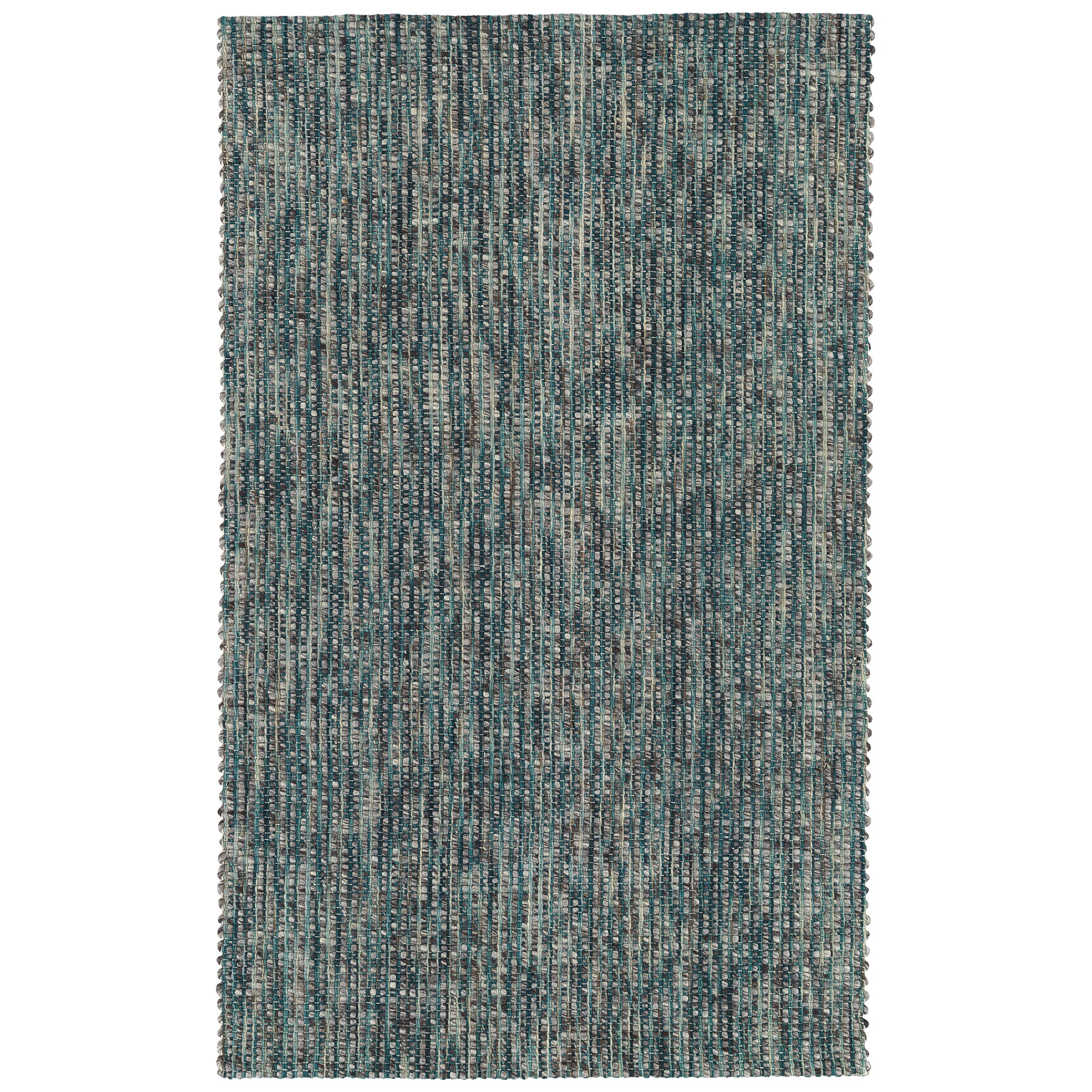 Casual BD1 Turquoise Blue Wool Rug 2' x 3' #shape_Rectangle