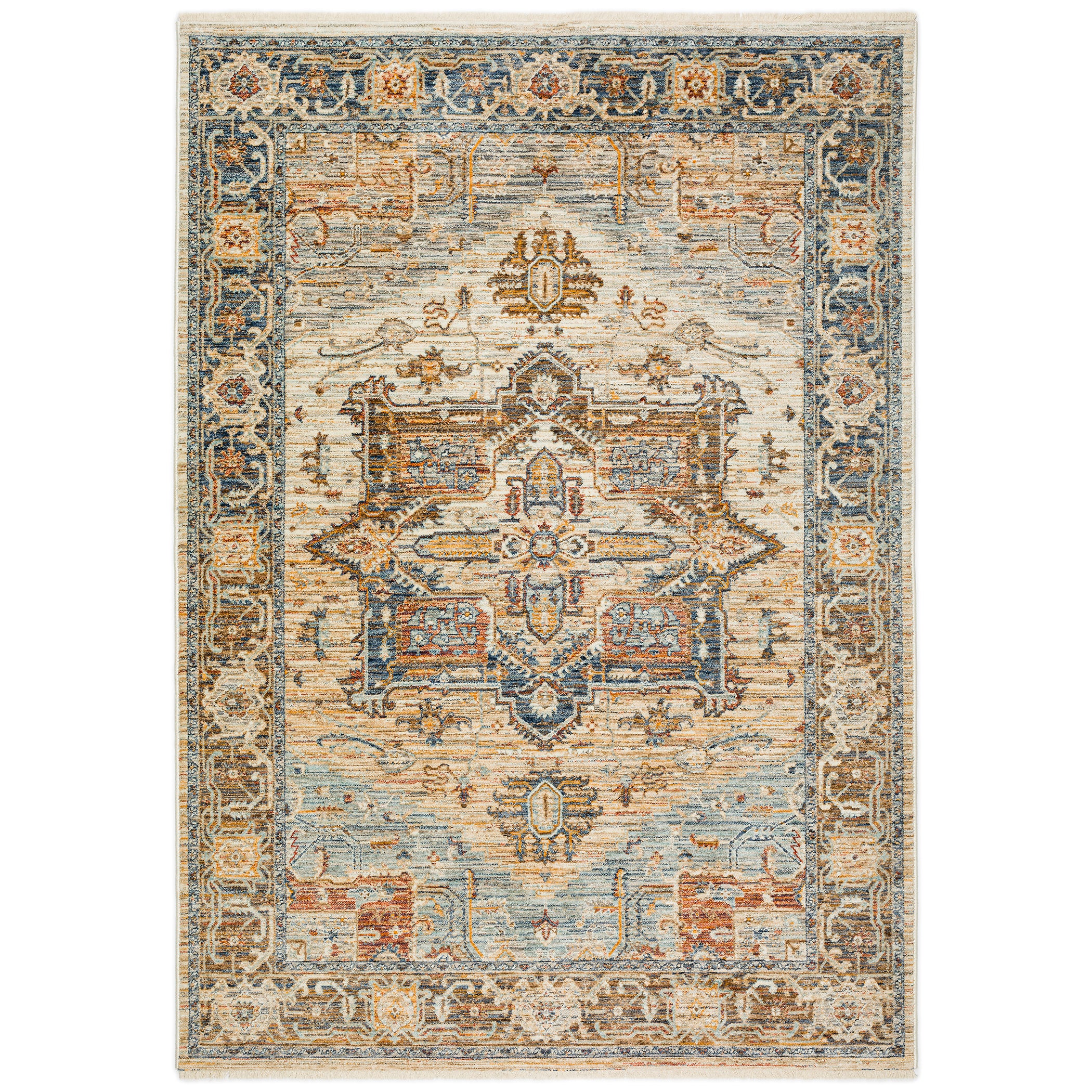 Traditional BE2 Riverview Blue Rug 1'8" x 2'6" #shape_Rectangle
