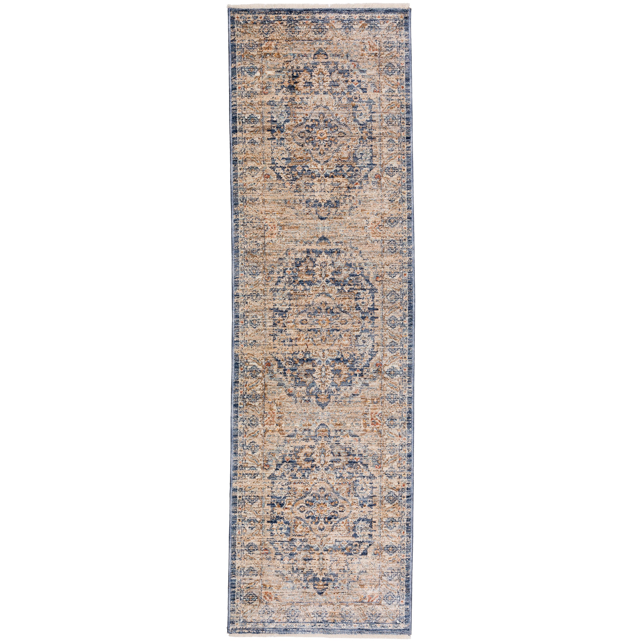Traditional BE3 Navy Blue Rug 2'3" x 7'10" #shape_Runner
