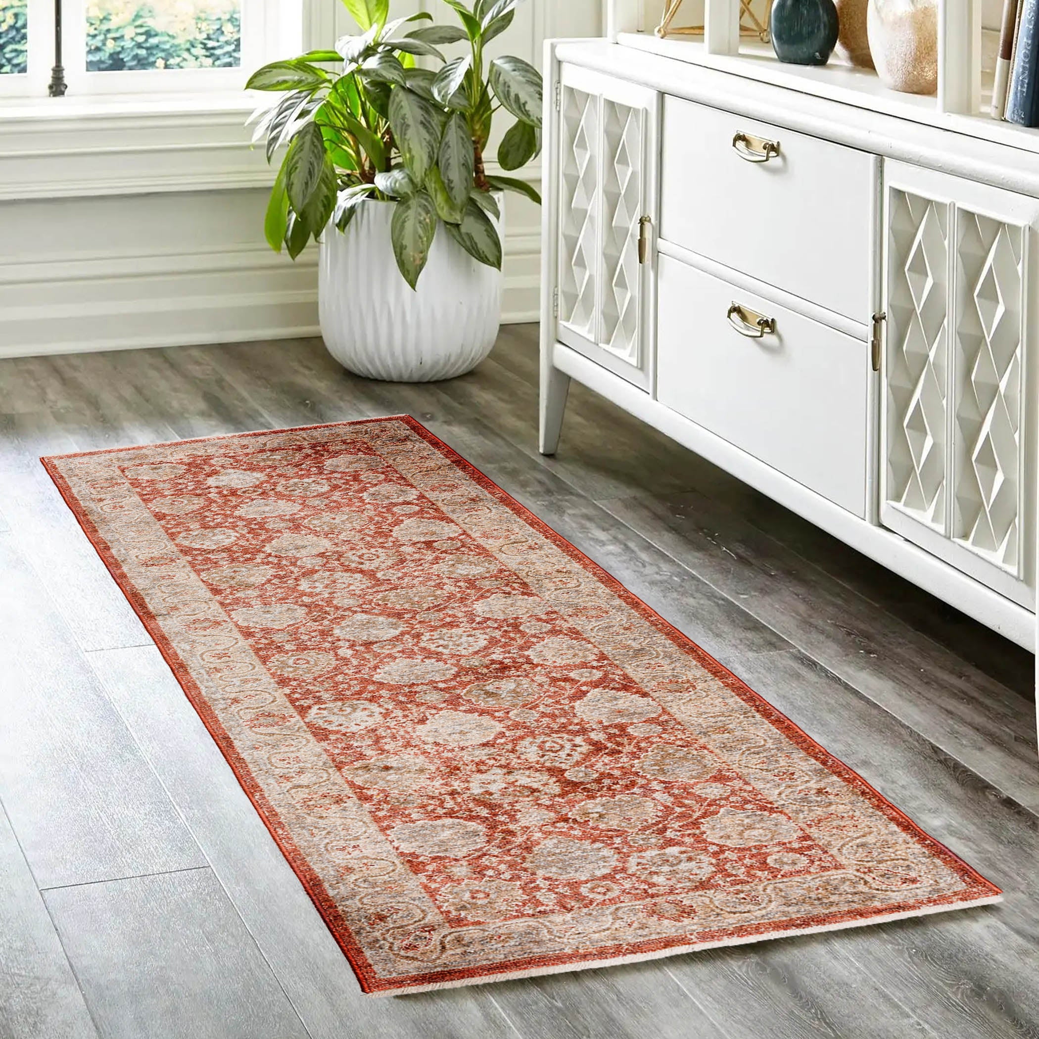 Traditional BE6 Paprika Red Rug 2'3" x 7'10" #shape_Runner