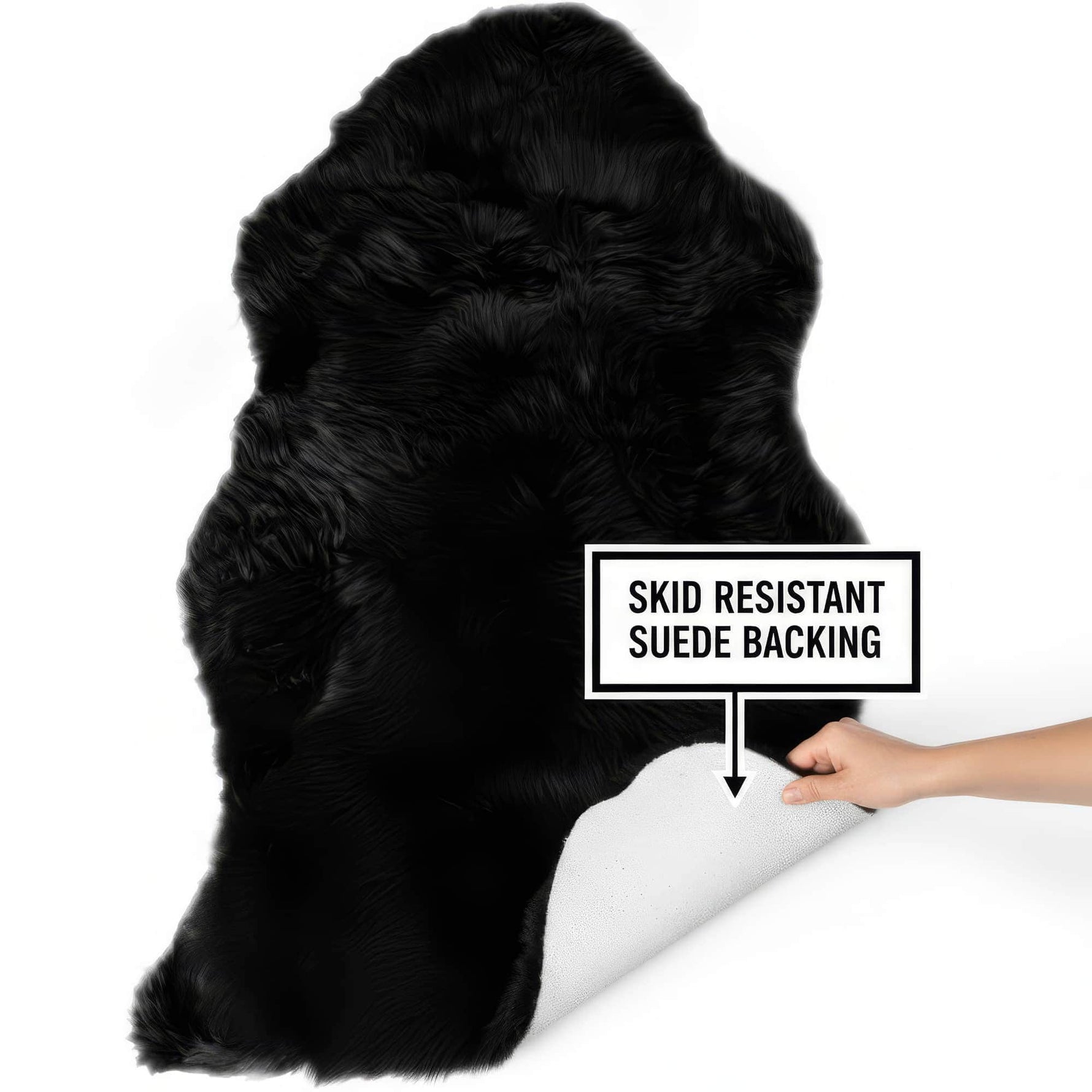 black sheepskin rug sheep skin fur carpet