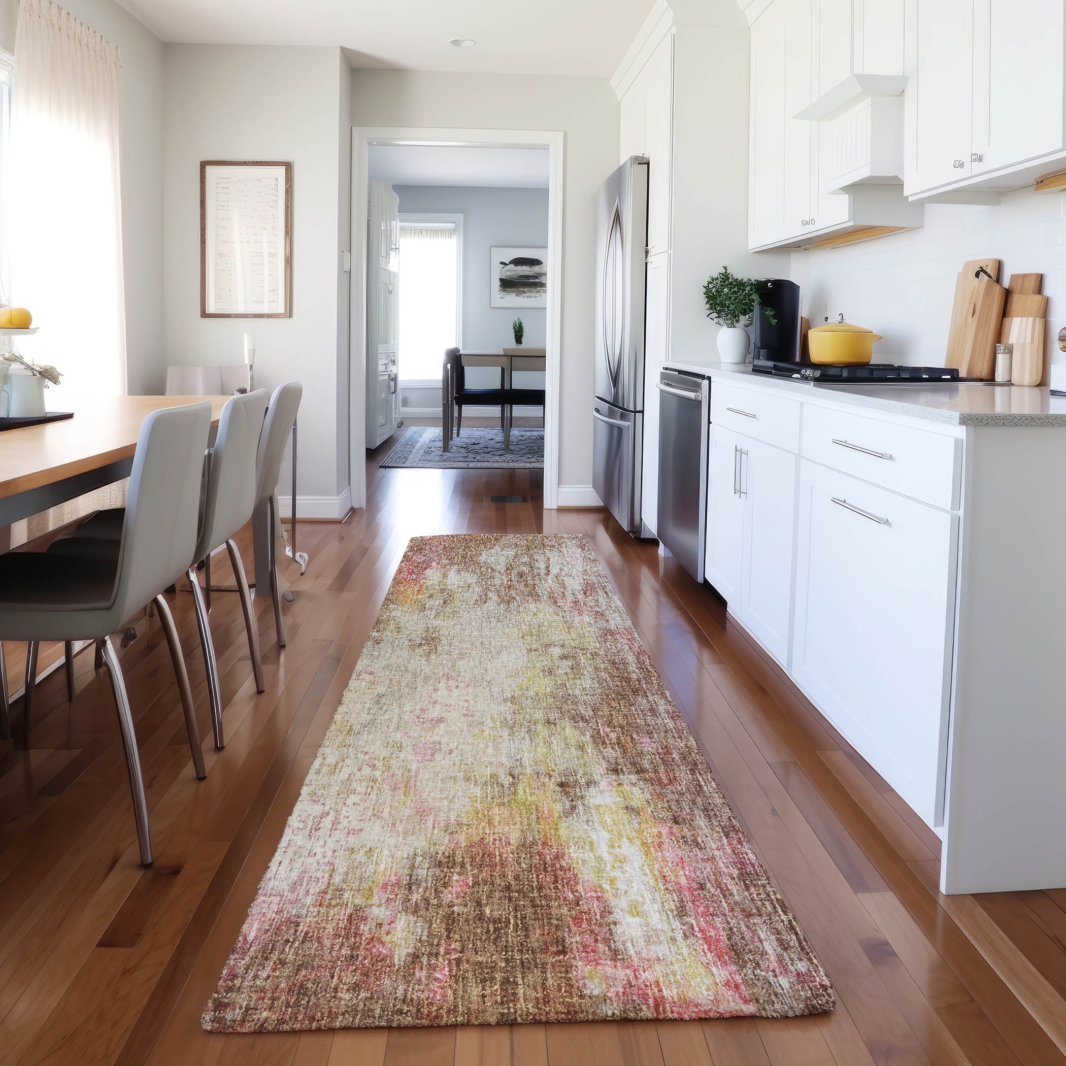 Luxury Washable Casual BO10 Blush Pink Rug 2'3" x 7'6" #shape_Runner