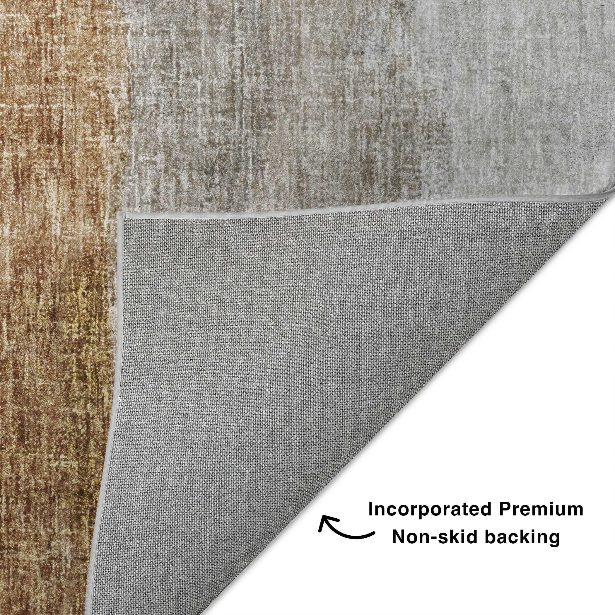 Luxury Washable Casual BO1 Brown Rug 1'8" x 2'6" #shape_Rectangle