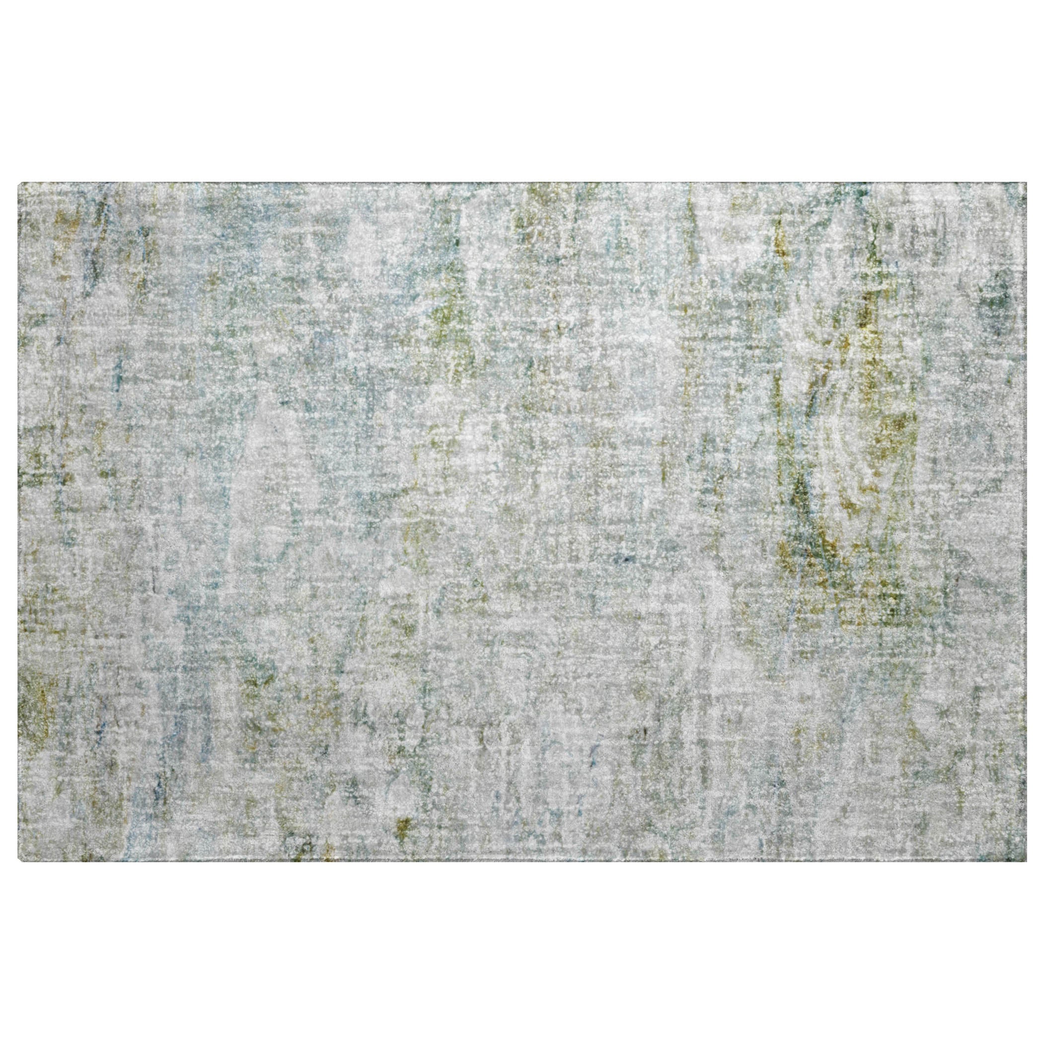 Luxury Washable Casual BO3 Seafoam Blue Rug 1'8" x 2'6" #shape_Rectangle