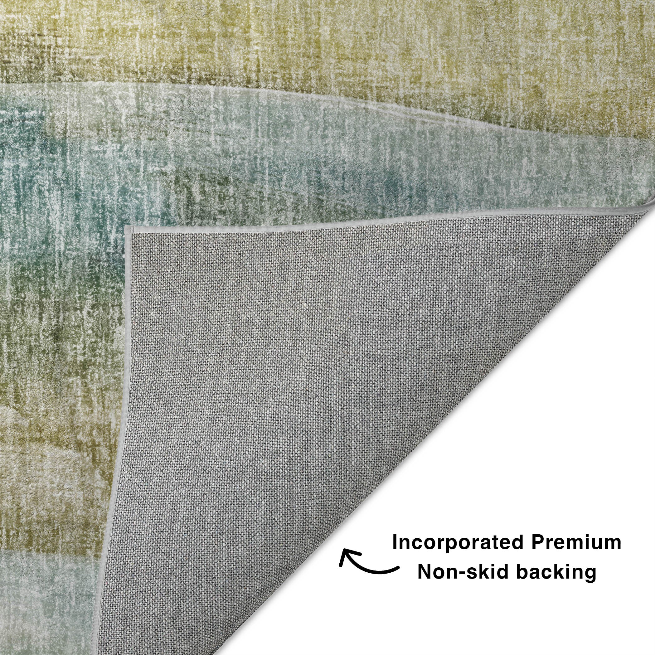 Luxury Washable Casual BO4 Khaki Brown Rug 1'8" x 2'6" #shape_Rectangle