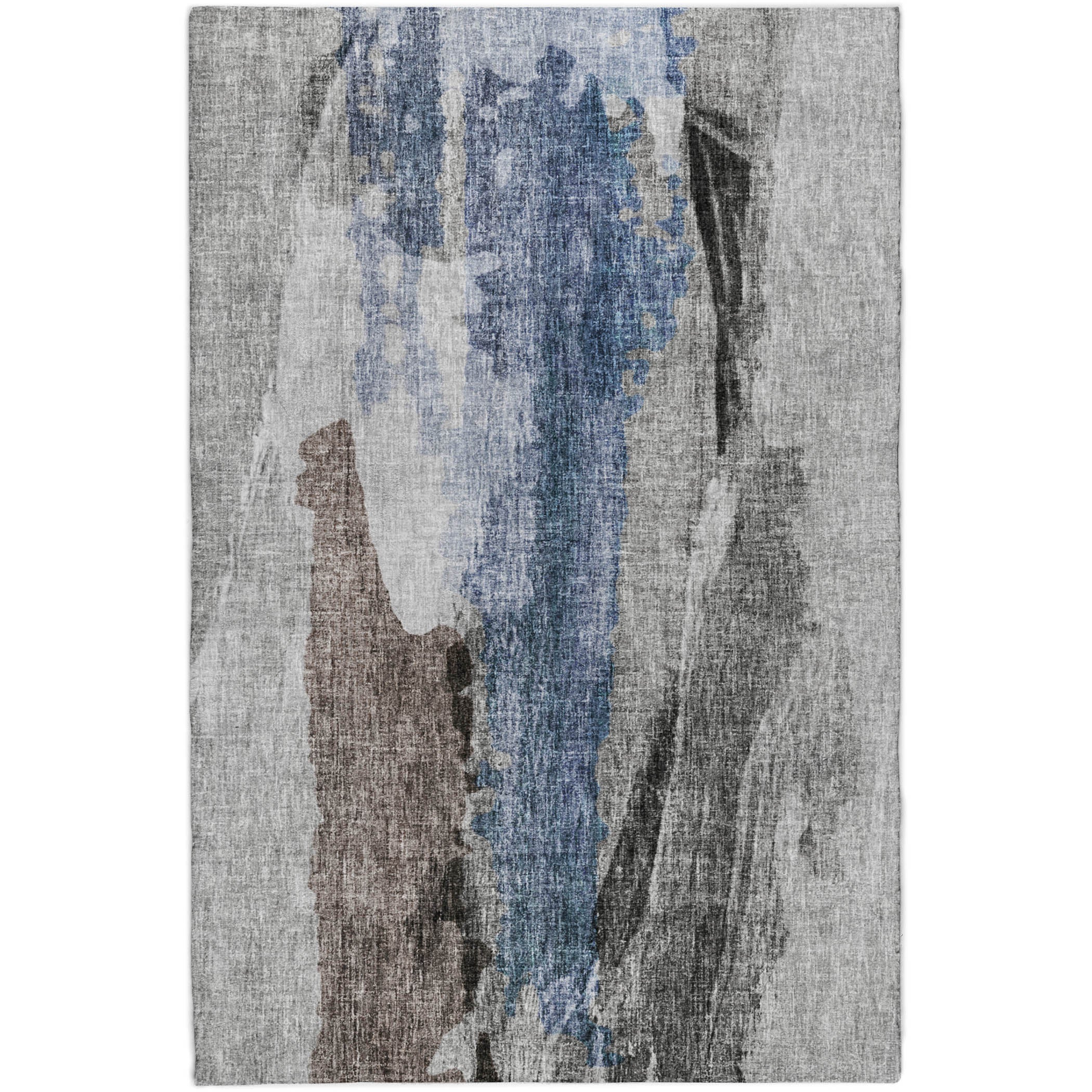 Luxury Washable Casual BO6 Pewter Gray Rug 2'6" x 3'10" #shape_Rectangle