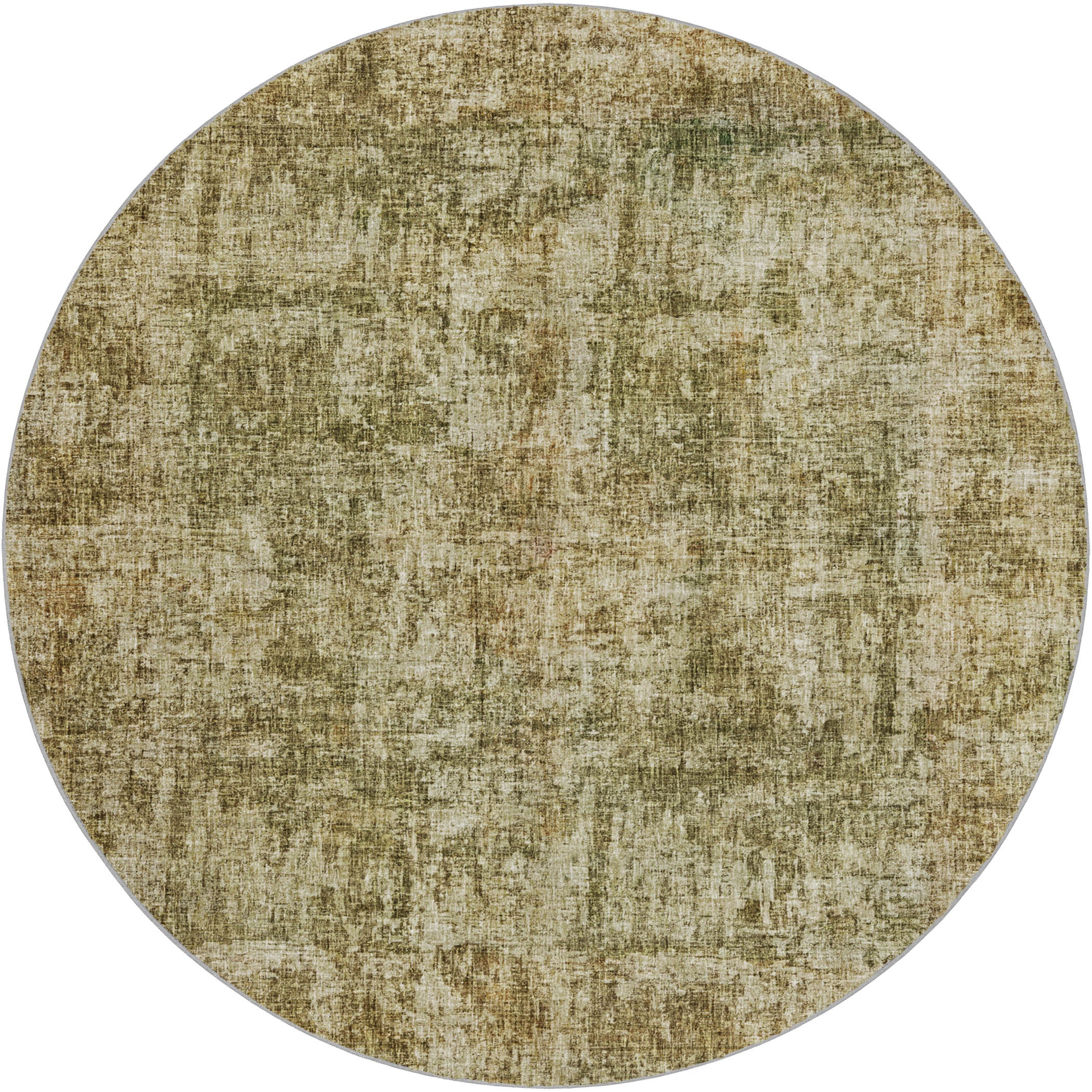 Luxury Washable Casual BO9 Taupe Brown Rug 8' x 8' #shape_Round