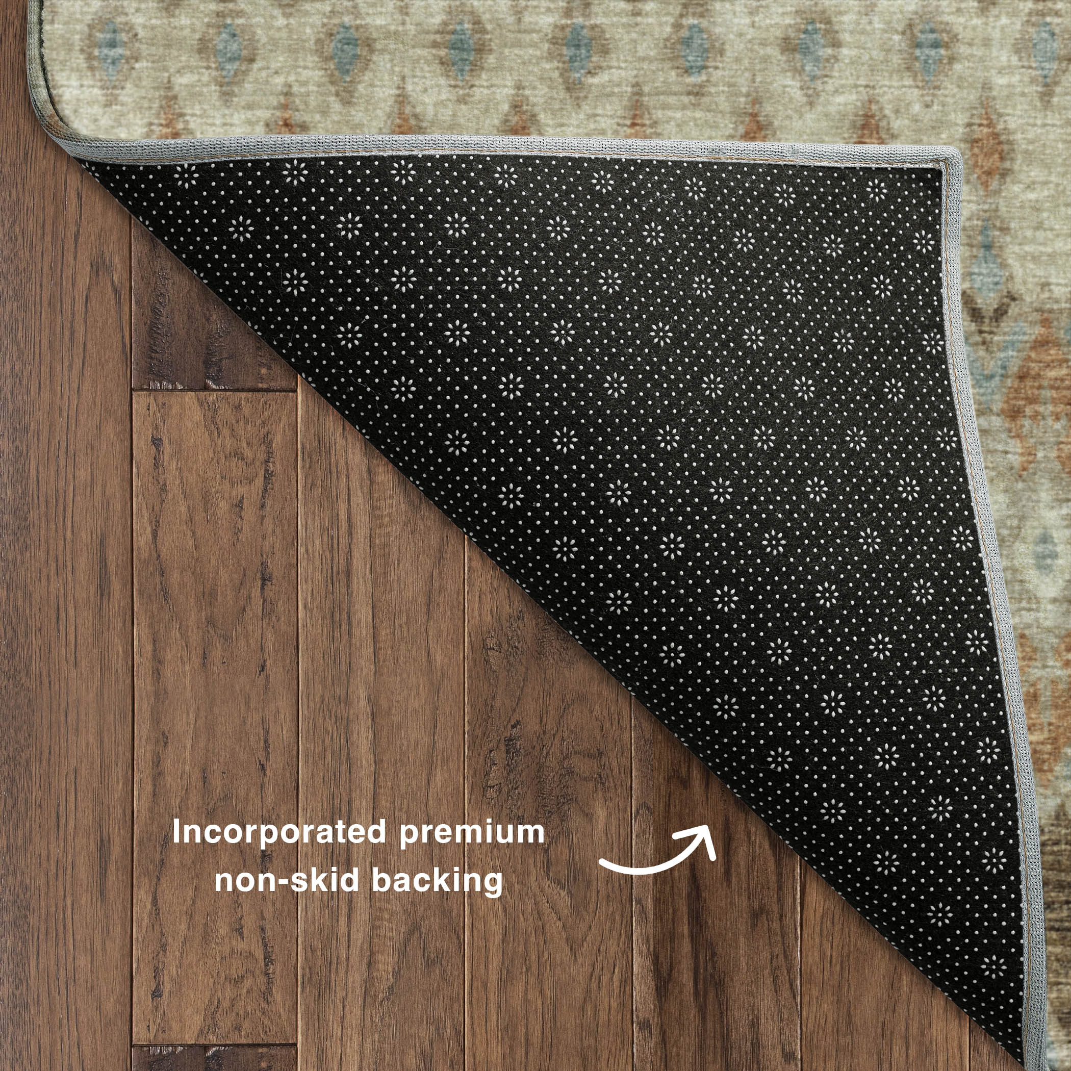 Luxury Machine Washable Indoor/Outdoor Casual BR1 Mocha Brown Rug 1'8" x 2'6" #shape_Rectangle